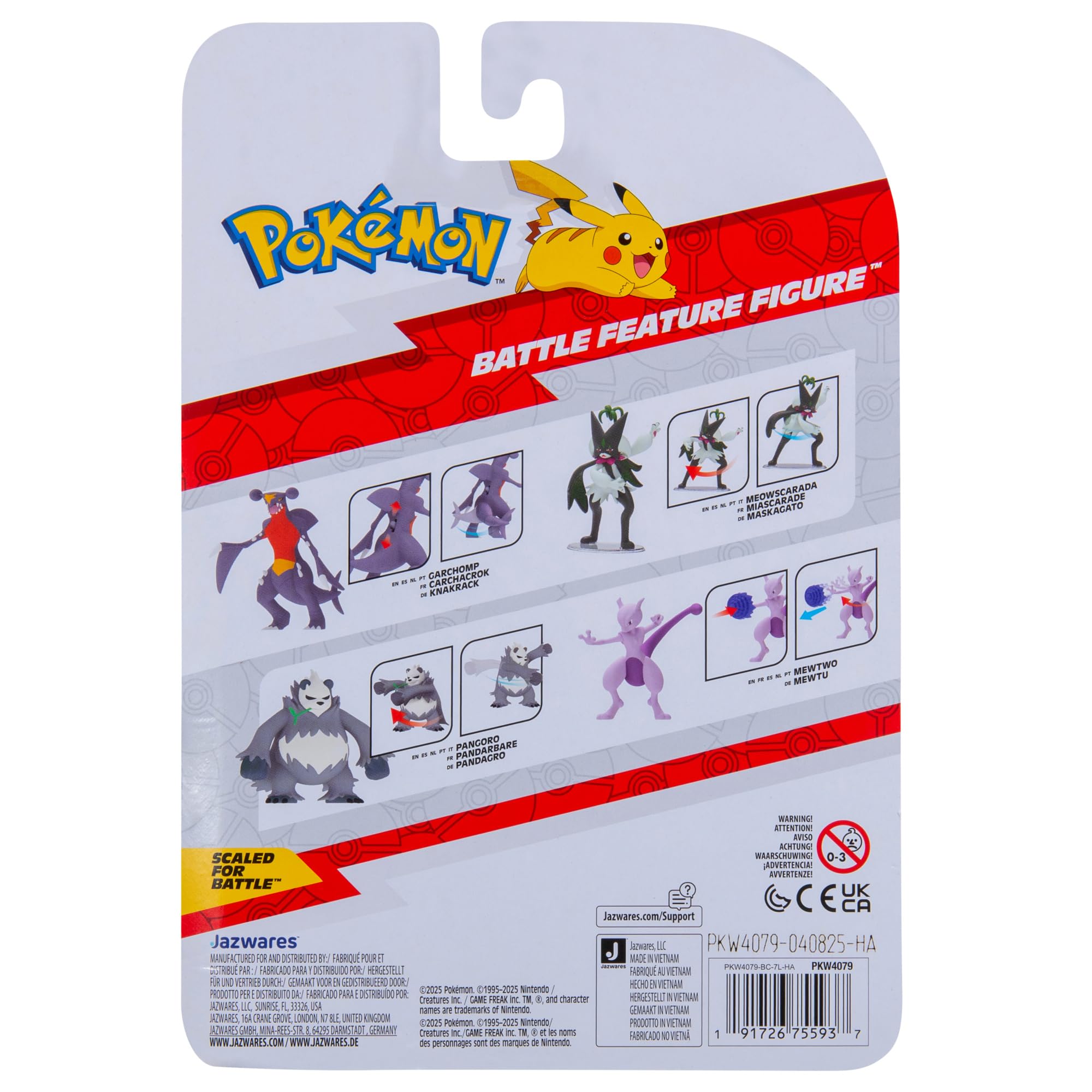 Pokémon Pangoro Battle Figure - 4.5-Inch Articulated Action Figure with Punch Attack 4