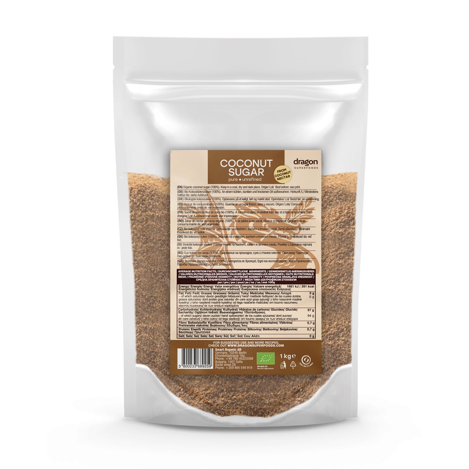Dragon Superfoods - Coconut Sugar 100% Organic 1