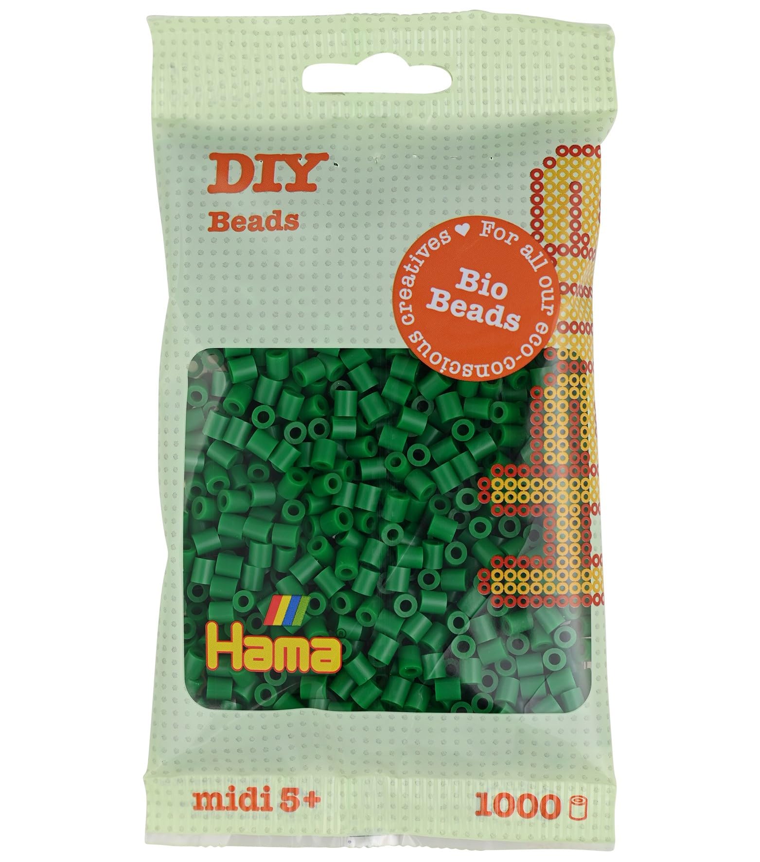 Hama Midi Bio Beads Bag - Eco-Friendly Fuse Beads for Creative Mosaic Art | Ages 5+ 1