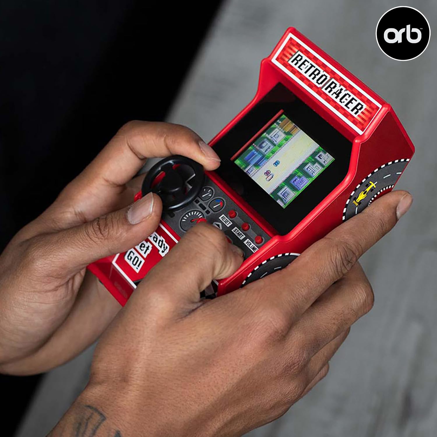 Mini Arcade Racing Machine - Handheld Console with 30 Built-in 8-Bit Games 3