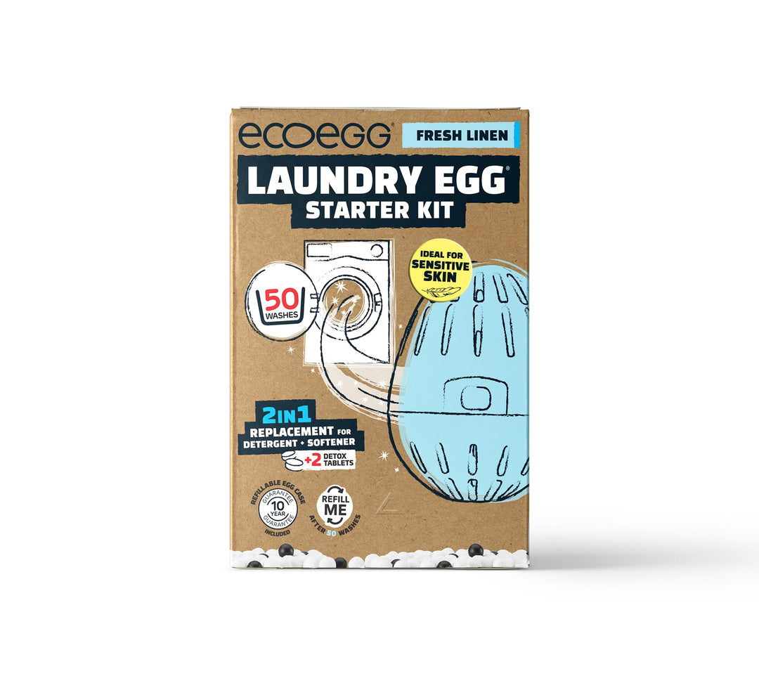 Ecoegg - Starter Kit Laundry Egg with Detergent & Fabric Softener Replacement (Non-Bio)