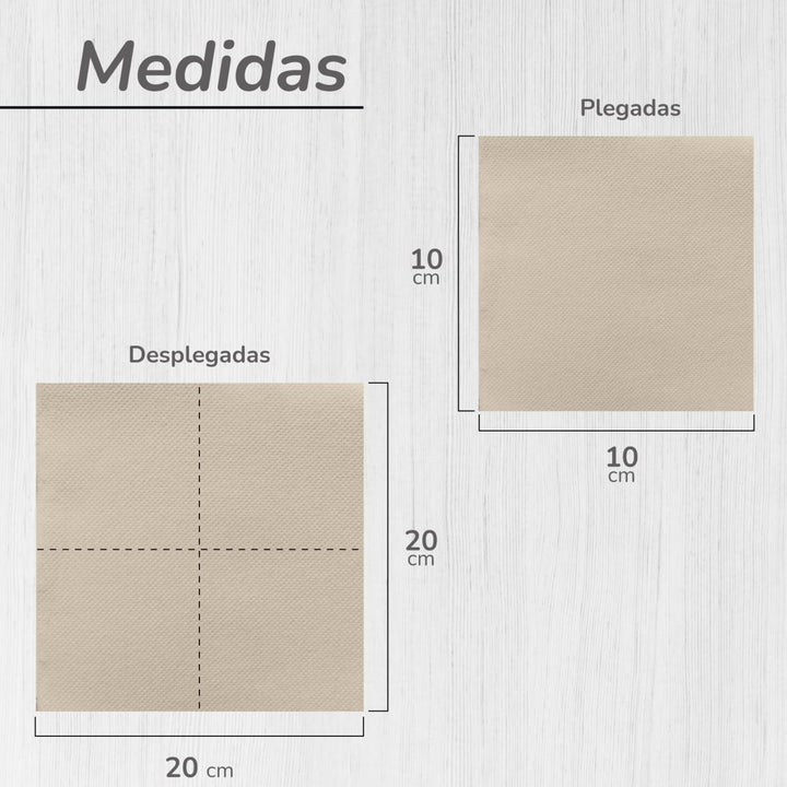 Hostelnovo Eco 10x10 cm Recycled Paper Napkins - 600 Pack, Biodegradable Cocktail Napkins