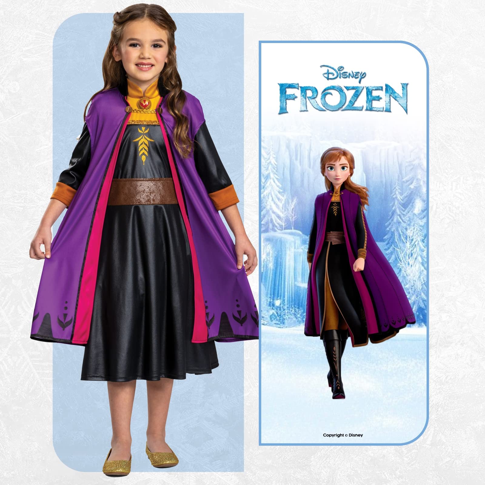 Disguise Anna Costume - Traveling Classic Dress Up for Girls 9