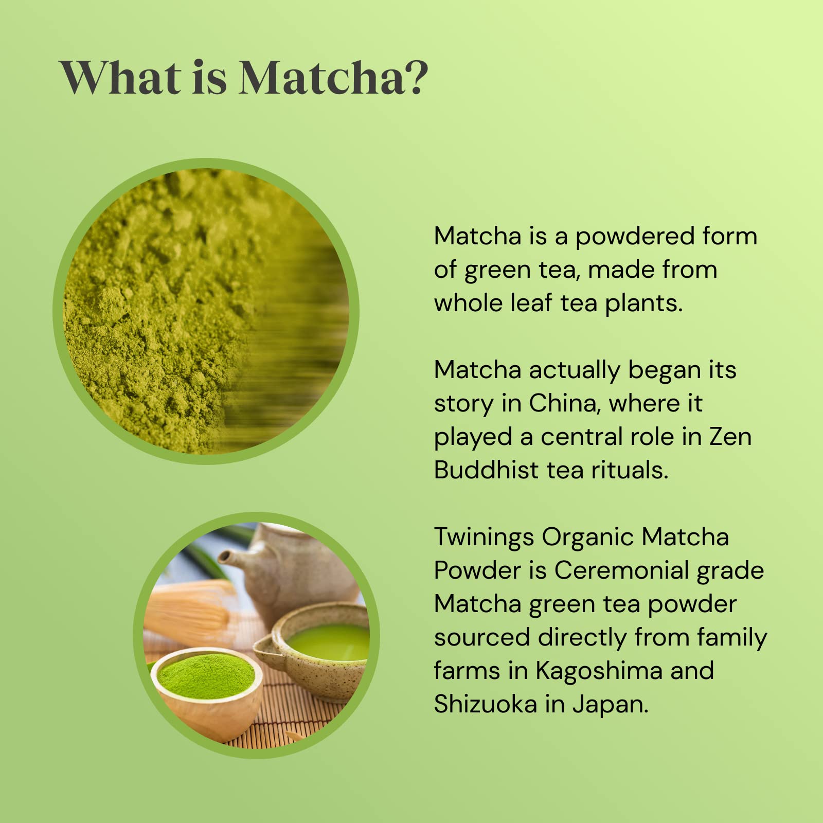 Twinings Organic Ceremonial Grade Matcha Green Tea Powder - 30g Tin 19