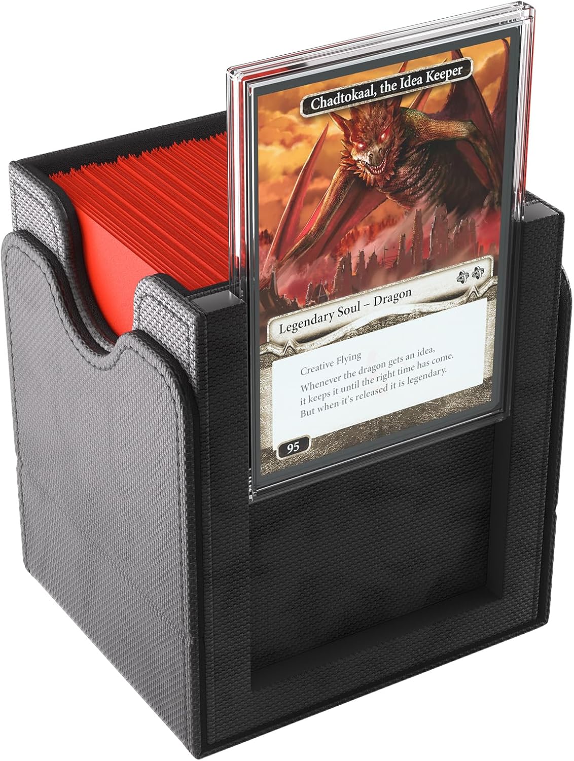Gamegenic Magic: The Gathering Commander Squire Plus 100+ XL Deck Box Green 3