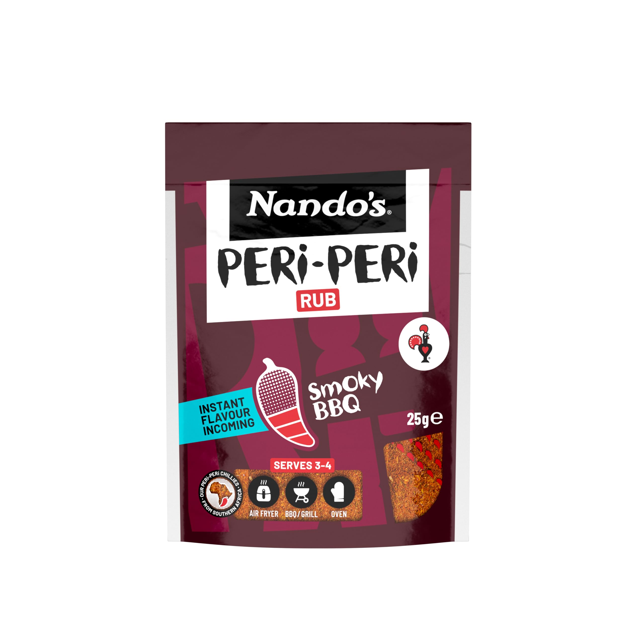 Nando's Smokey BBQ Rub - Medium Heat Peri Peri Seasoning Powder | 25g