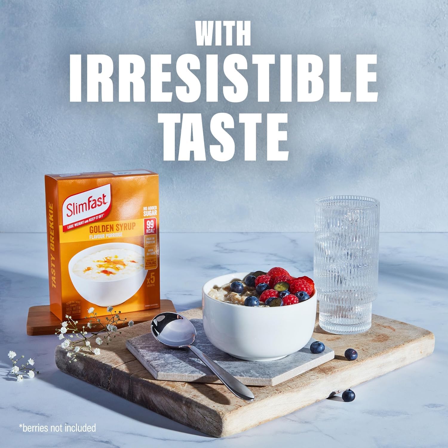 SlimFast Golden Syrup Flavour Porridge - High in Protein, No Added Sugar | 20 Sachets 5