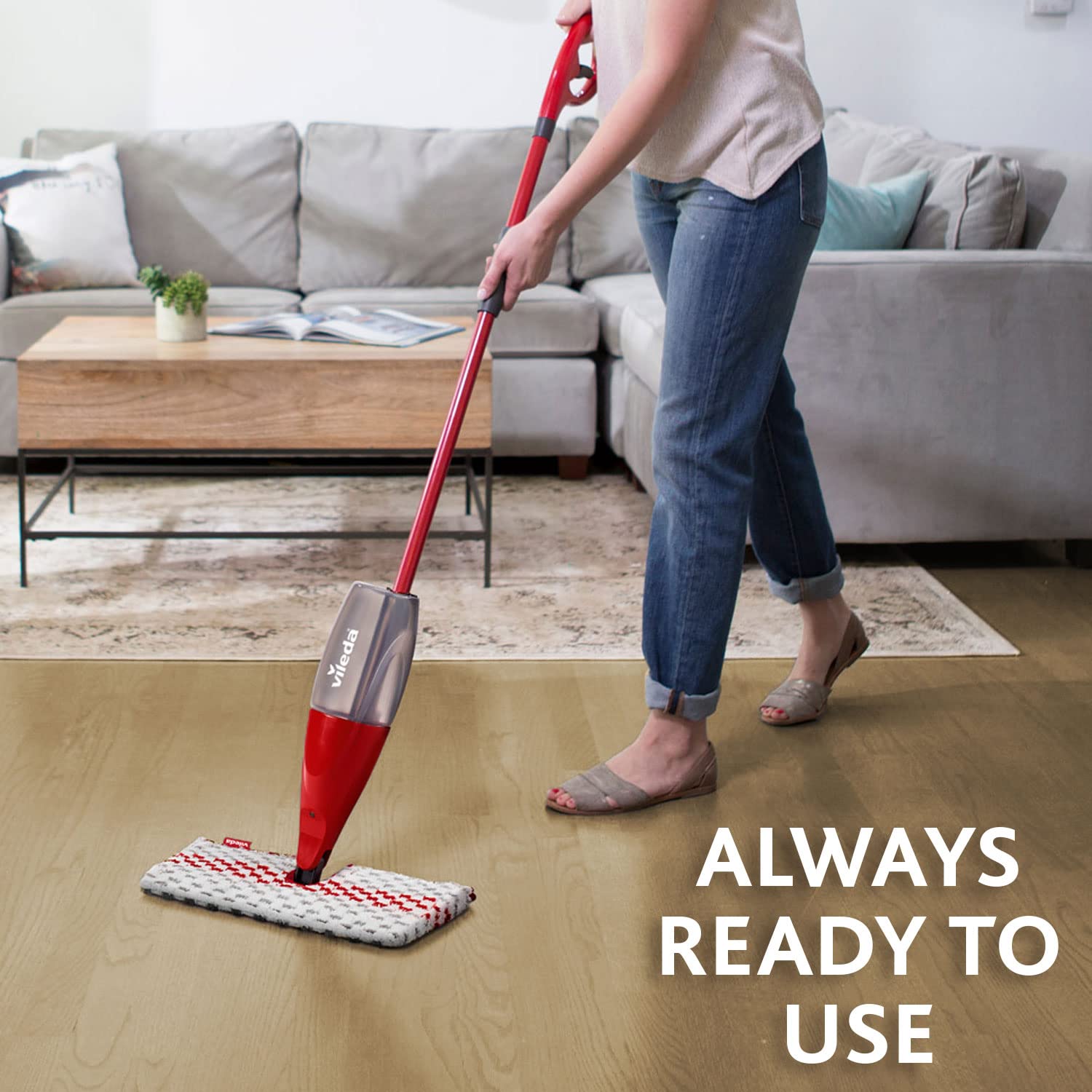 Vileda 1-2 Spray Max Mop - Dual-Sided Microfibre Head | Refillable 650ml Tank | Washable Pad 3