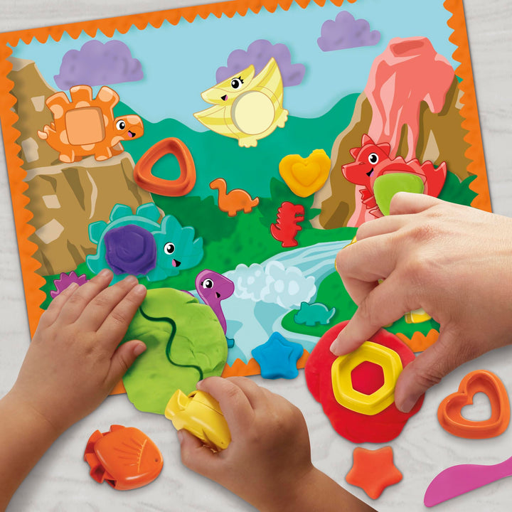 Play-Doh Shapes & Colours Dinosaur Toy - Preschool Creative Playset for Ages 3+