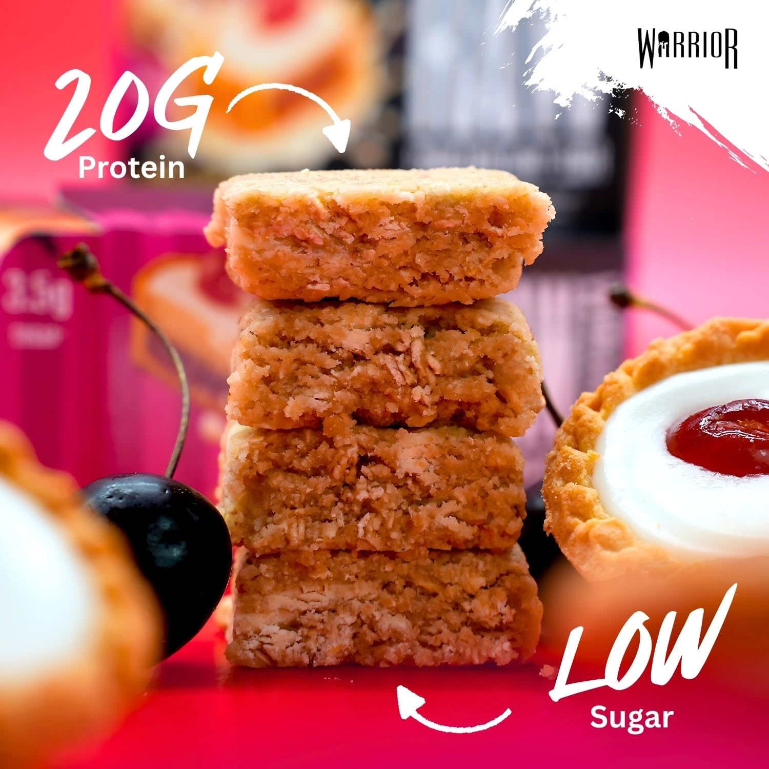 Warrior Raw Protein Bars – 12 x 75g Oat Flapjacks – High Protein, Low Sugar, High Fibre 3