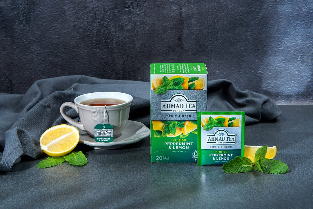 Ahmad Tea Peppermint & Lemon Fruit & Herbal Infusion - 20 Tea Bags