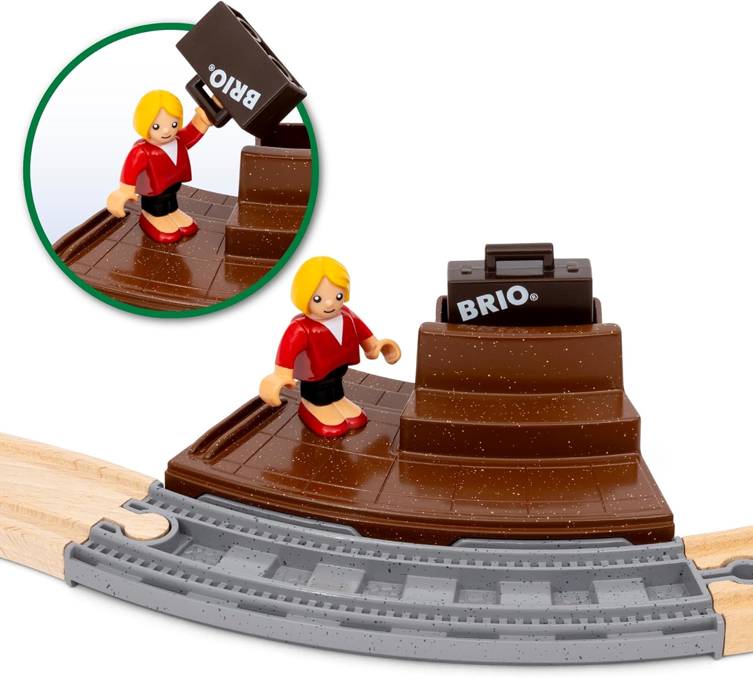 BRIO World Starter Set Travel Toy Train Set for Kids Age 3 Years Up - Wooden Tod 3