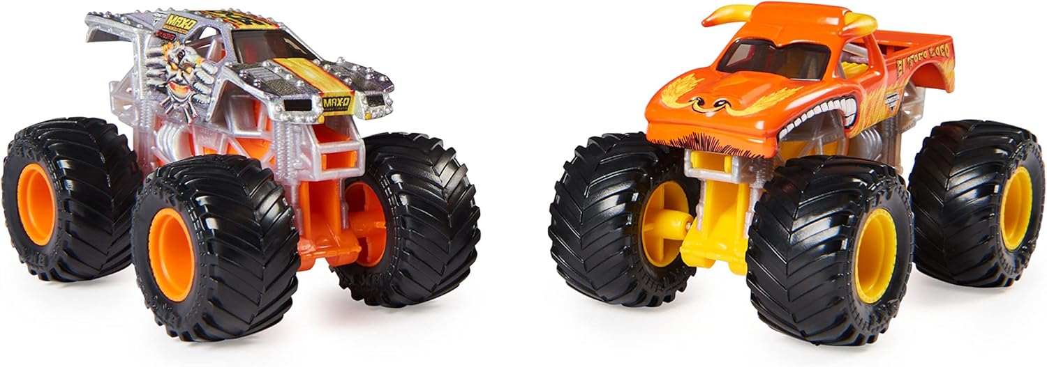 Monster Jam Max-D vs. El Toro Loco 1:64 Scale Monster Trucks - 2-Pack Set for Kids 2