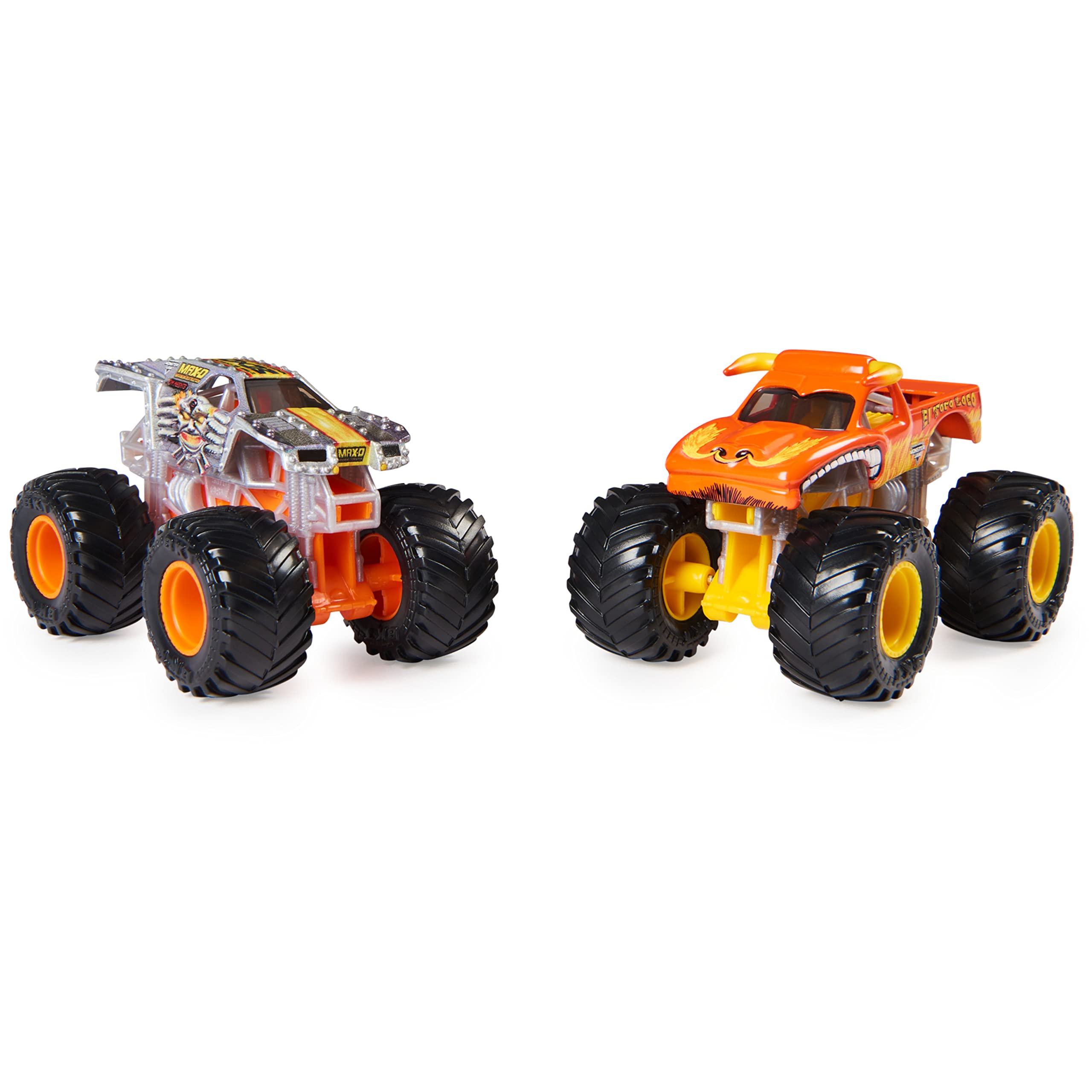 Monster Jam Max-D vs. El Toro Loco 1:64 Scale Monster Trucks - 2-Pack Set for Kids 11