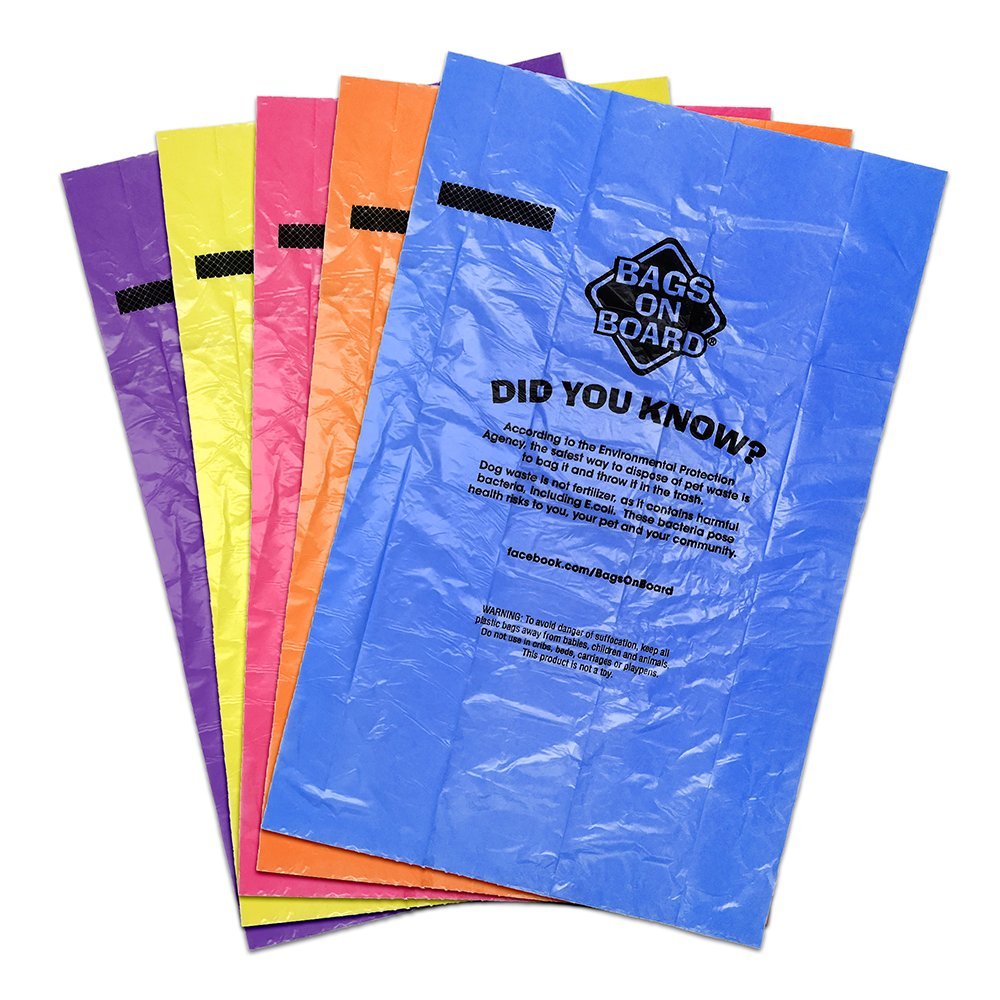 Bags on Board Dog Waste Bags - Leak Proof, Strong, Rainbow, 140 Count 2