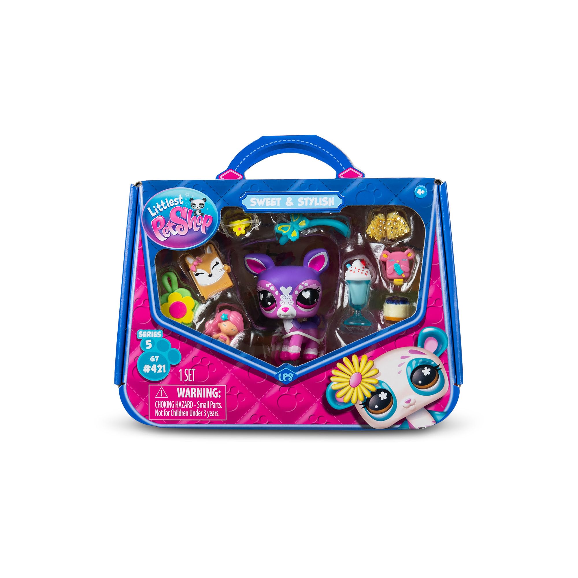 Littlest Pet Shop Preppy Deer Toy Figure - Series 5 Collectible Bobblehead with 9 Accessories | Ages 4+ 9