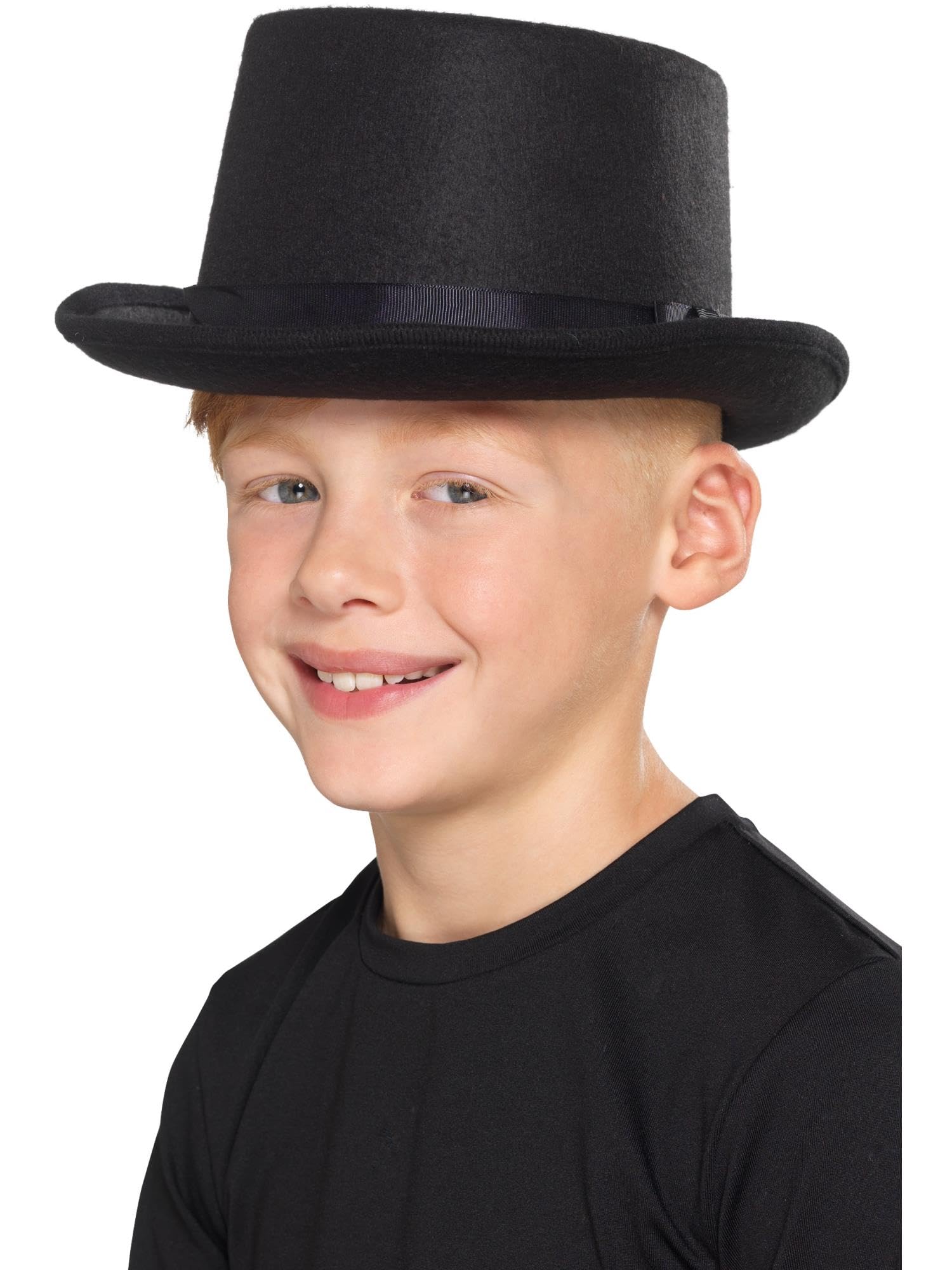 Smiffys Kids Top Hat, Black, Boys Fancy Dress, Child Dress Up Hats 1
