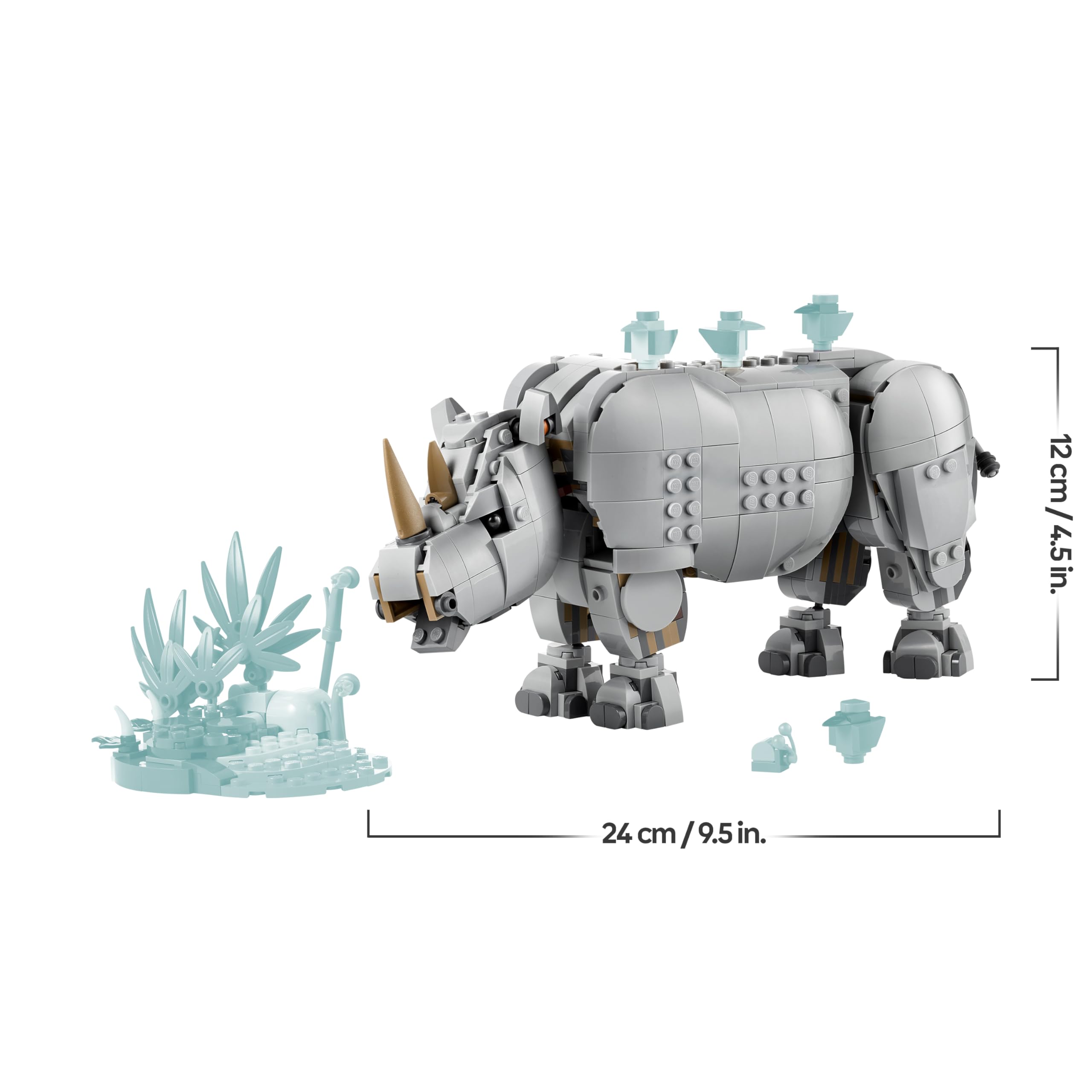LEGO Creator 3in1 Wild Animals: Majestic Rhino with Birds Building Set | Ages 9+ 8