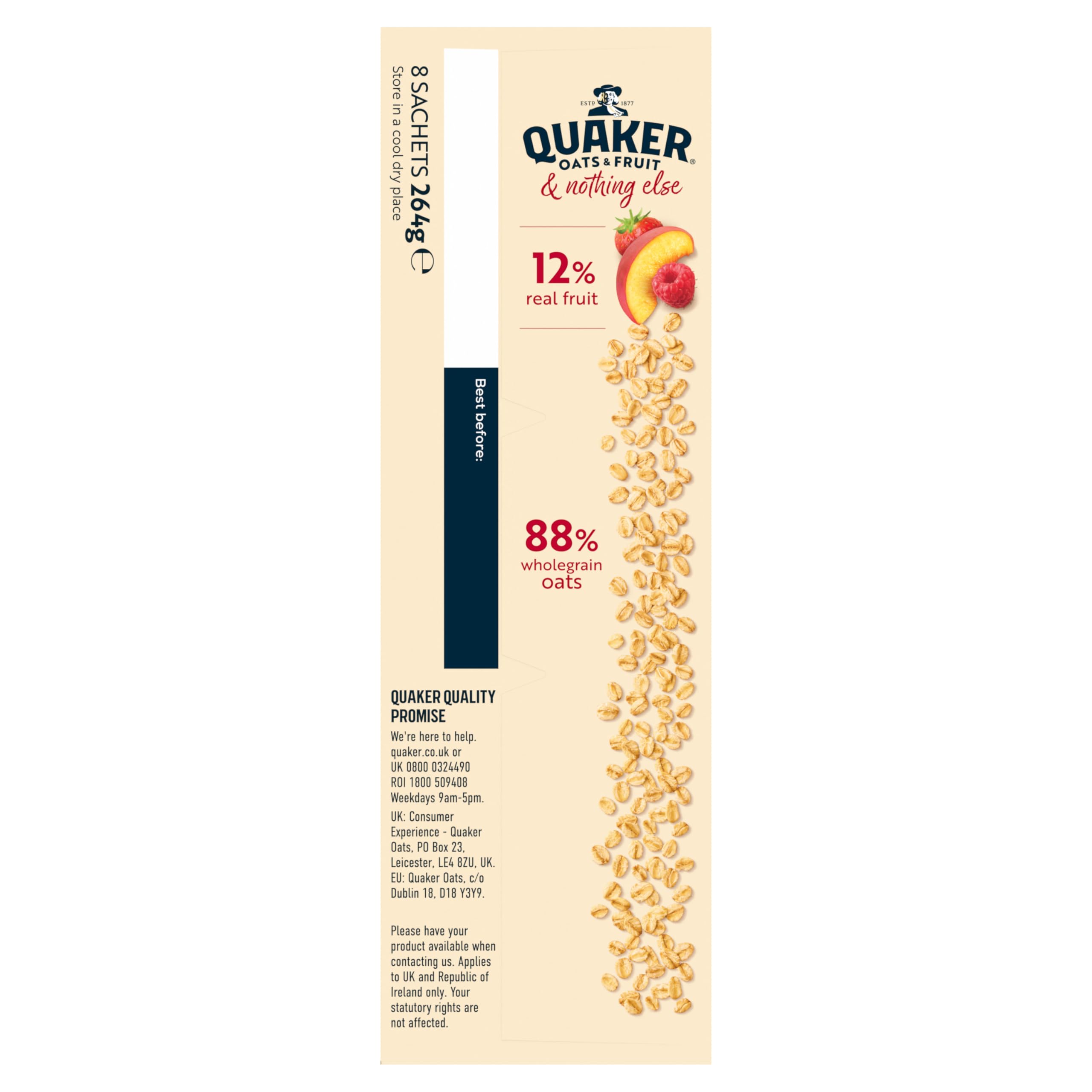 Quaker Oats & Fruit with Summer Fruits Porridge Sachets - 8 Sachets | 264g 3
