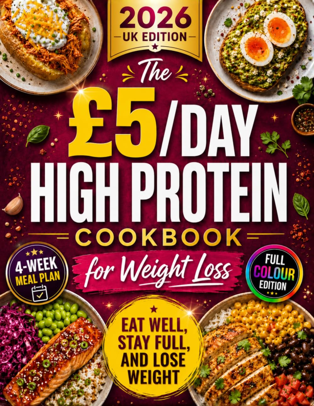 The £5/Day High Protein Cookbook for Weight Loss by Claire Hartwell | Paperback | 86 Pages