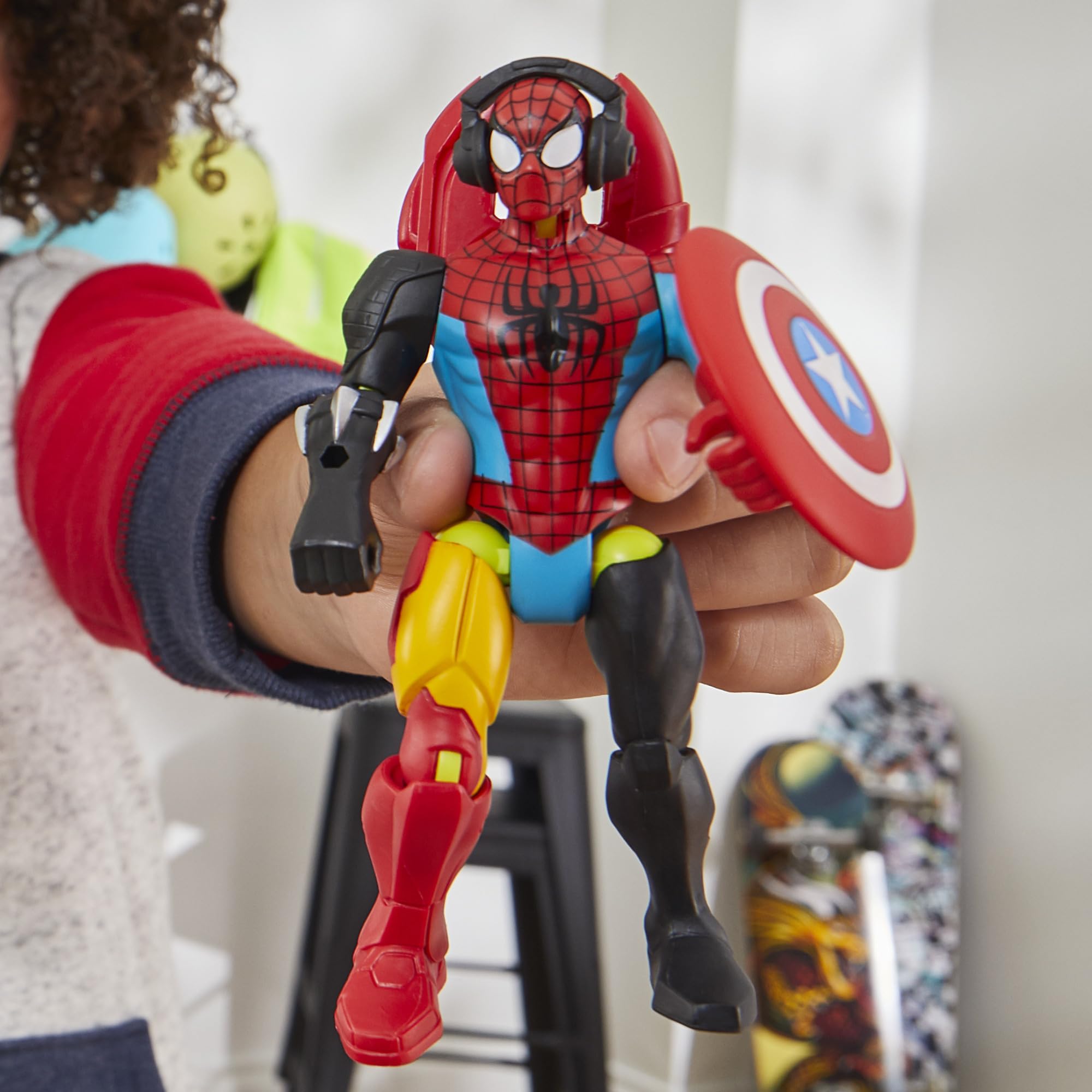 MixMashers Marvel Spider-Man Action Figure - Mix & Match Super Heroes, 4+ Years 4