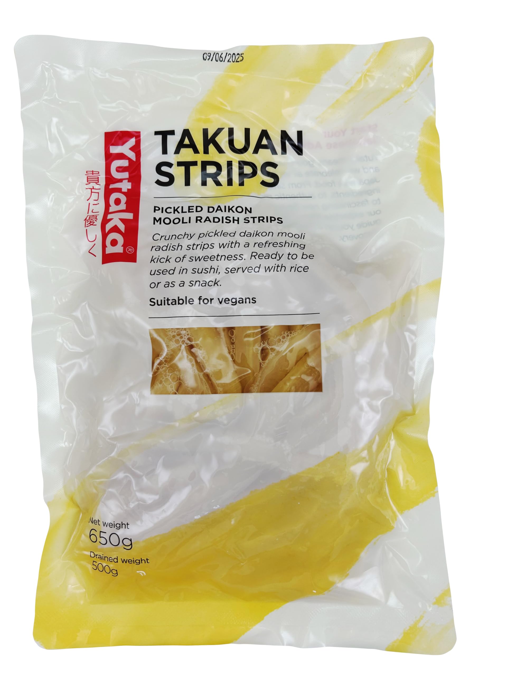 Yutaka Takuan – Salted Radish Strips No Colour 650g | Traditional Japanese Pickled Daikon 1