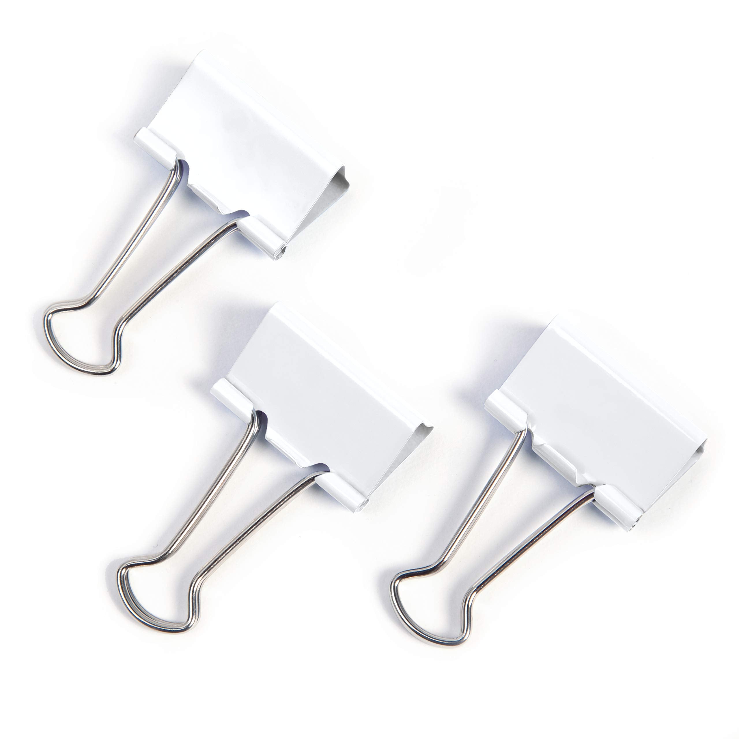 RAPESCO 1493 Foldback Clips - 19mm, White, 80 Pack | Tempered Steel, Reusable 2