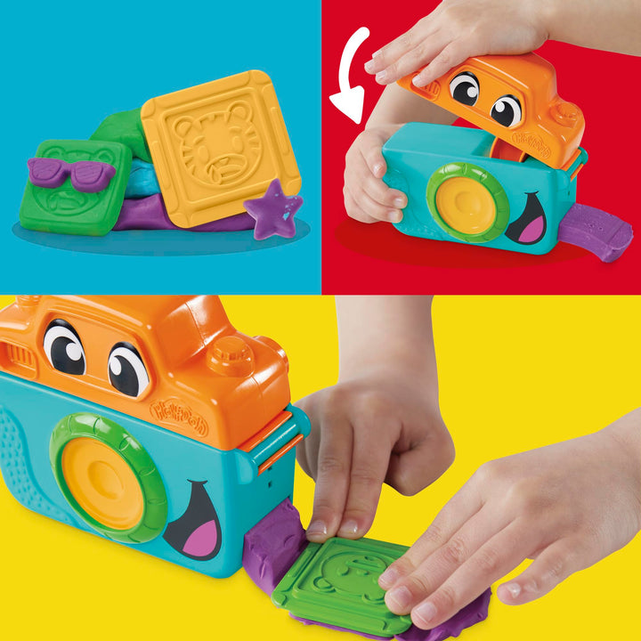 Play-Doh Photo Fun Toy Camera Starter Set - Squeeze & Stamp Animal Faces for Ages 2+