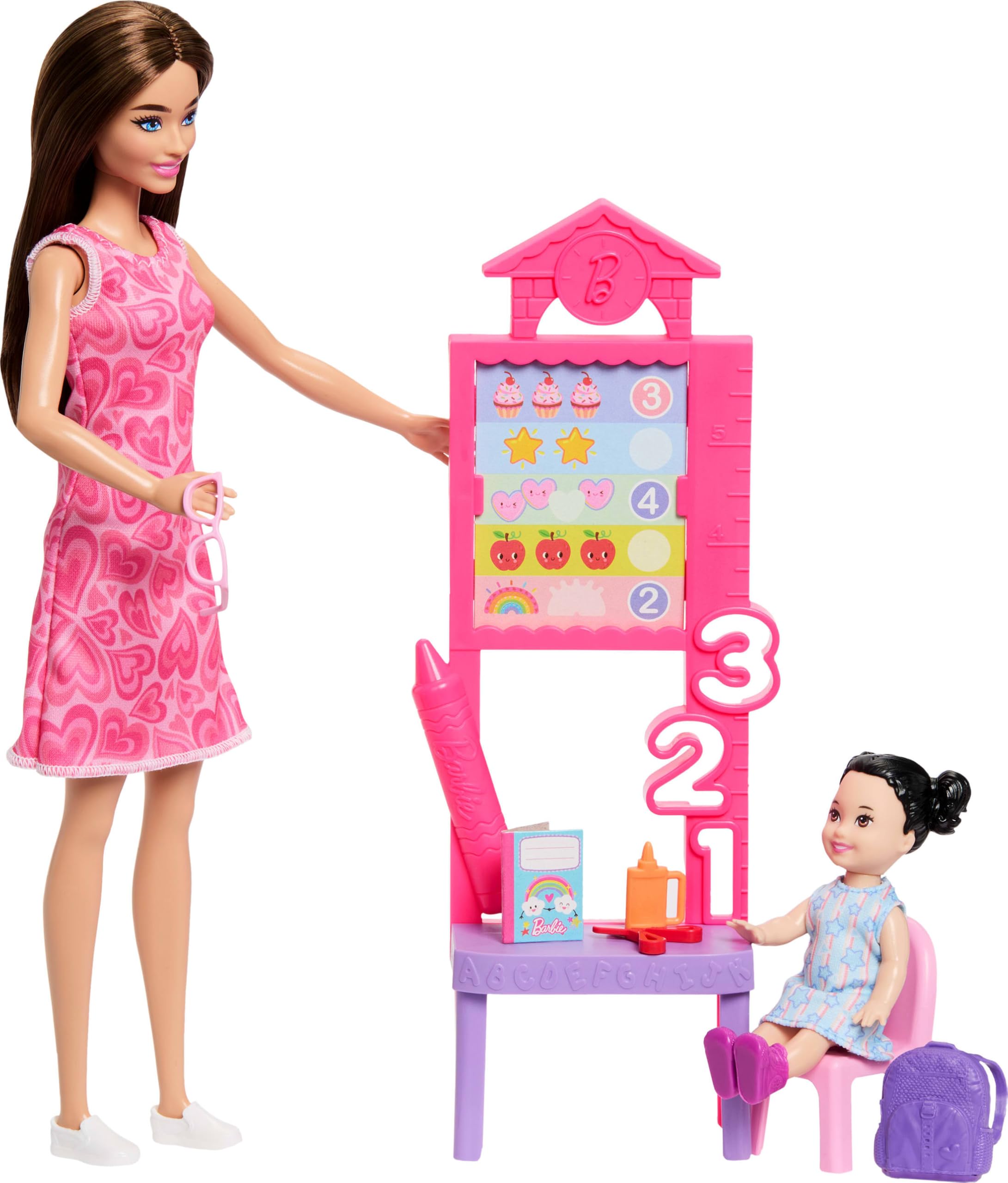 Barbie Careers Teacher Playset with Fashion Doll | Includes Accessories & Sticker Sheet | Ages 3+ 3