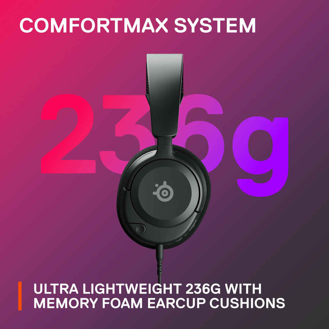 SteelSeries Arctis Nova 1 Multi-System Gaming Headset with Hi-Fi Drivers and Noise-Cancelling Mic