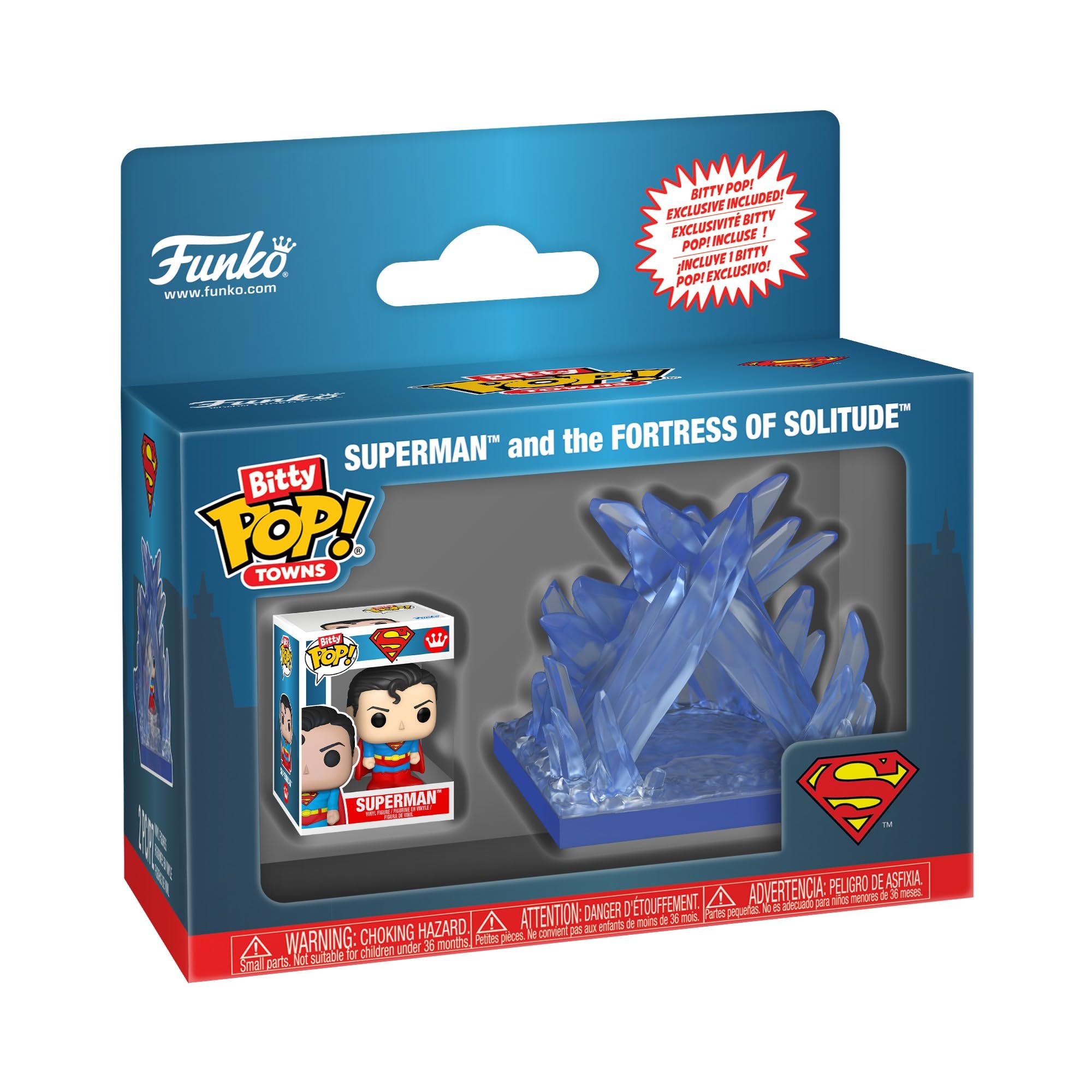 Funko Bitty POP! DC - Superman and The Fortress of Solitude Vinyl Collectible 1