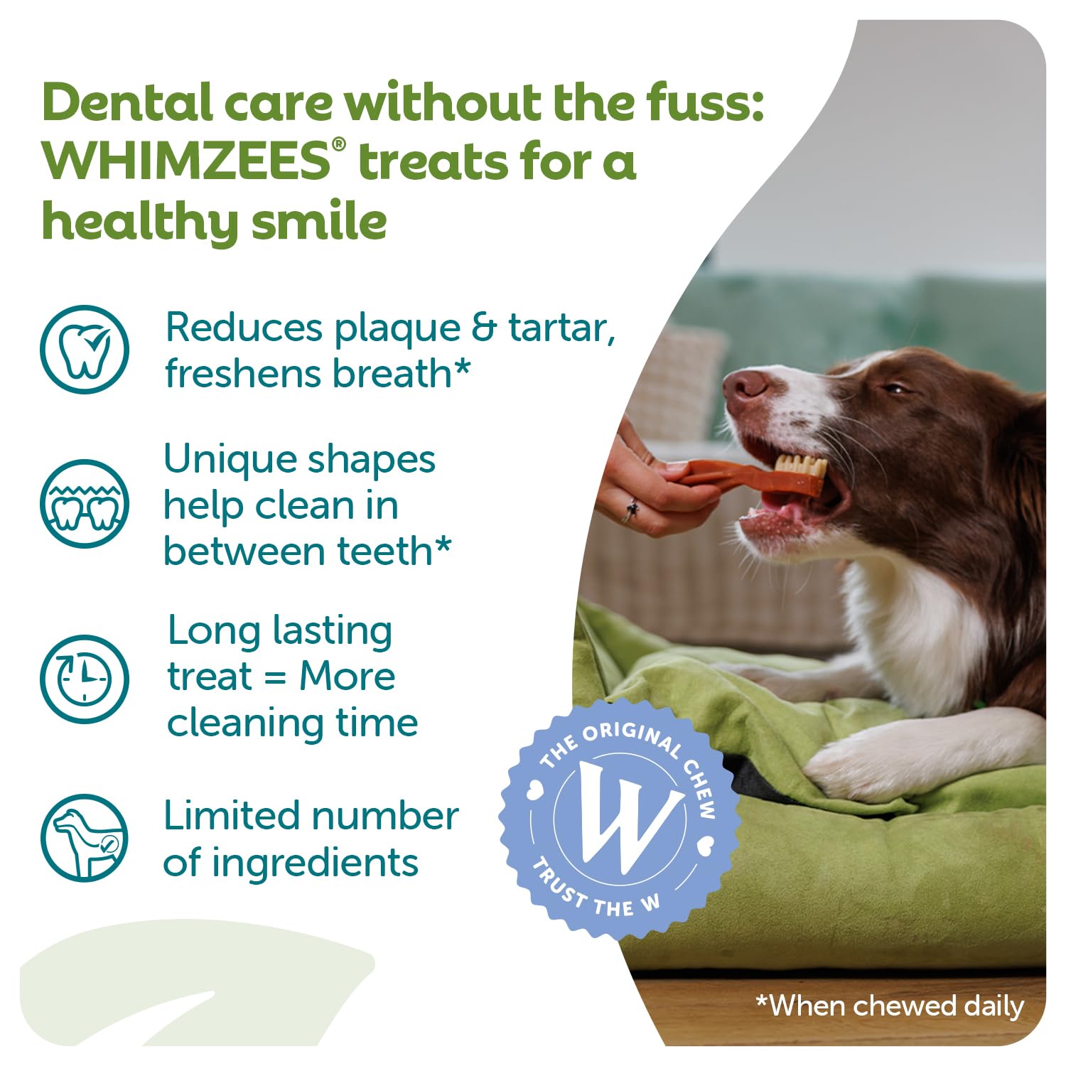 WHIMZEES Variety Box Dental L, 14 Pieces - Natural, Grain Free, Vegetarian Dog Chews for Large Breeds 3