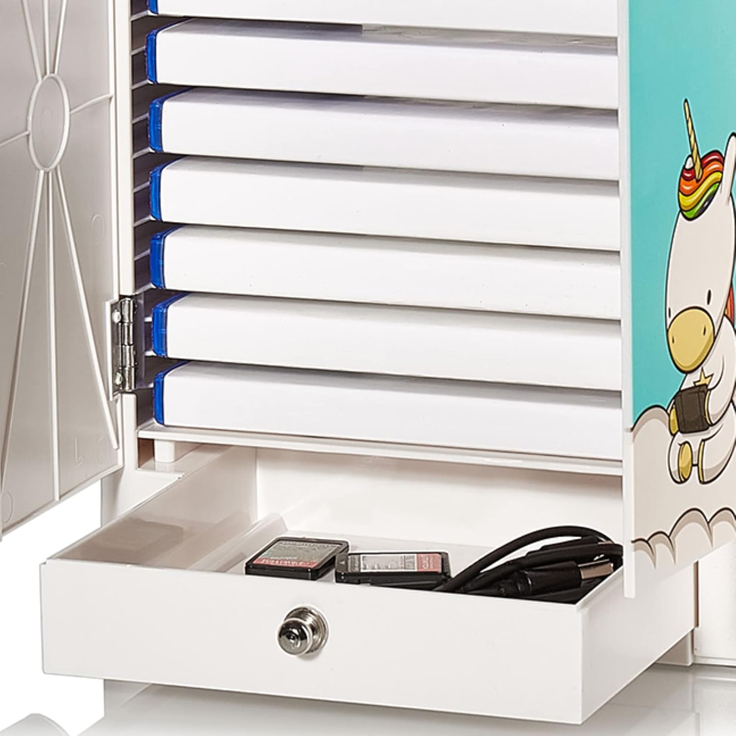 Numskull Eric the Unicorn Gaming Locker - Controller Holder & Headset Stand for PS, Xbox, Switch 3