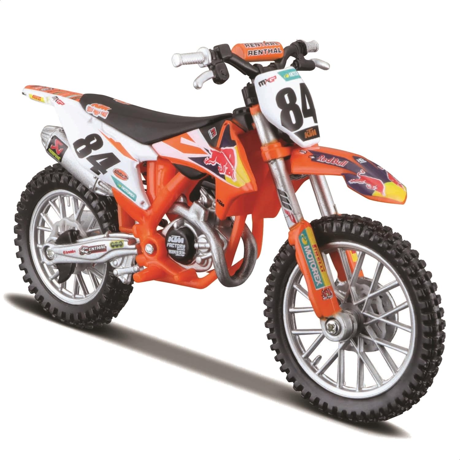 Bburago KTM 450 SX-F Factory Edition 2018 Diecast Motorbike 1:18 Scale Metal Orange 1