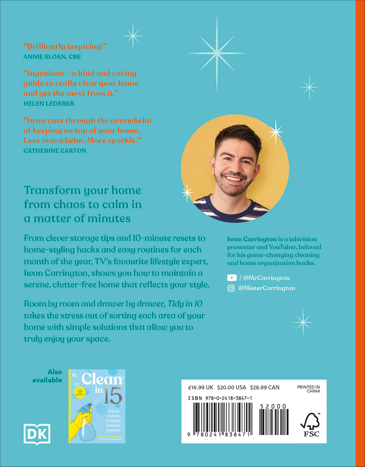 DK Tidy in 10: Create a Calm & Clutter-free Home in Minutes - 160 Pages