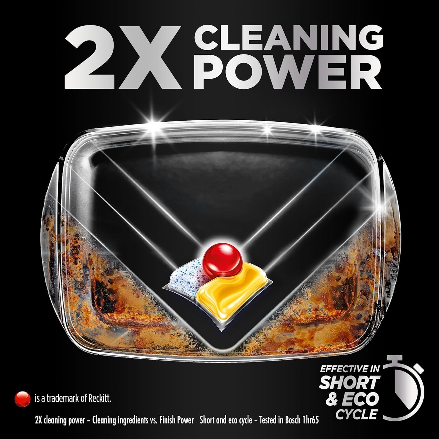 Finish Ultimate Dishwasher Tablets - 48 Count Lemon Sparkle | 2x Cleaning Power | No Pre-Rinse 2