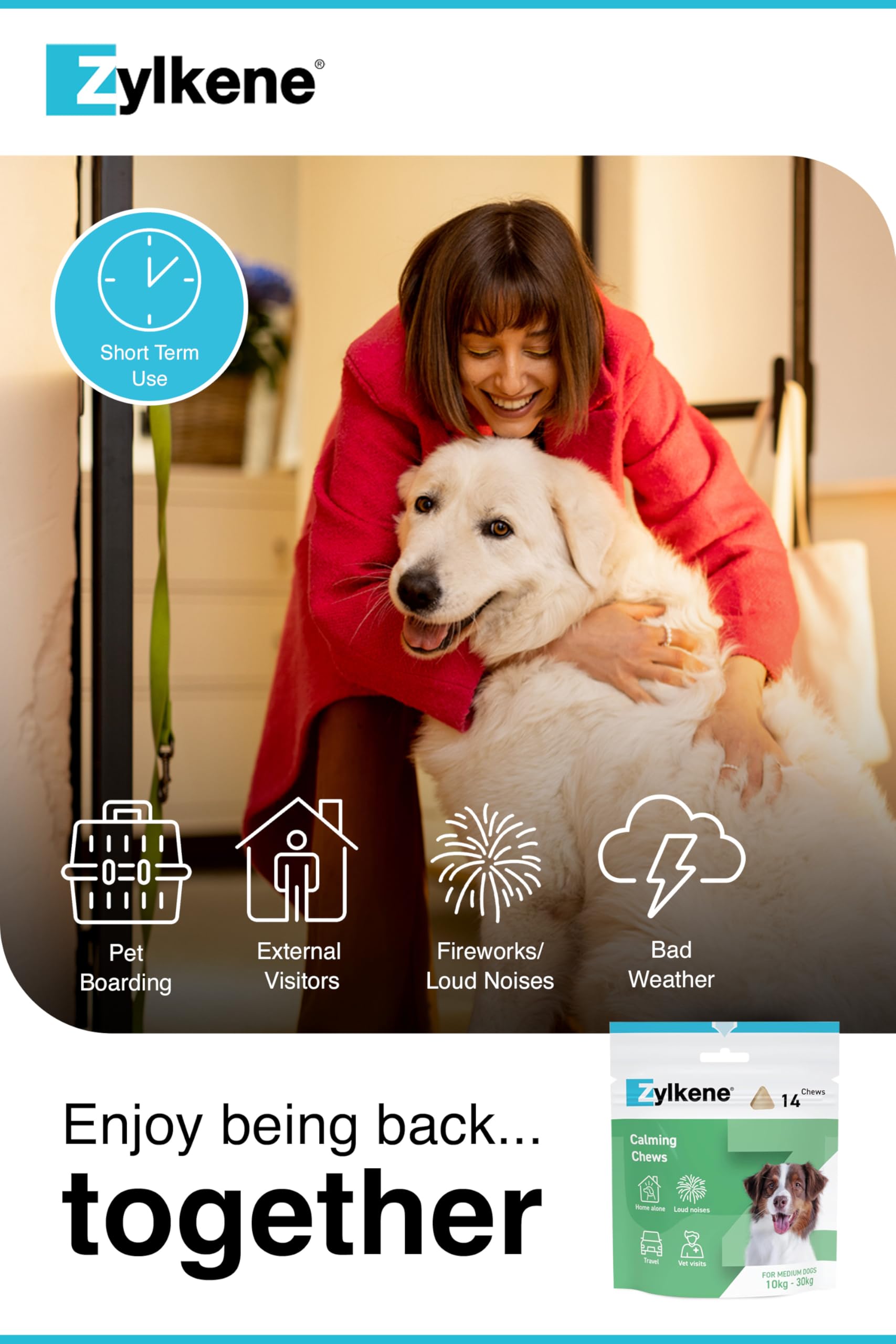 Zylkene Calming Chews for Medium Dogs (10-30kg) - Promotes Relaxation | 14 Chews 4