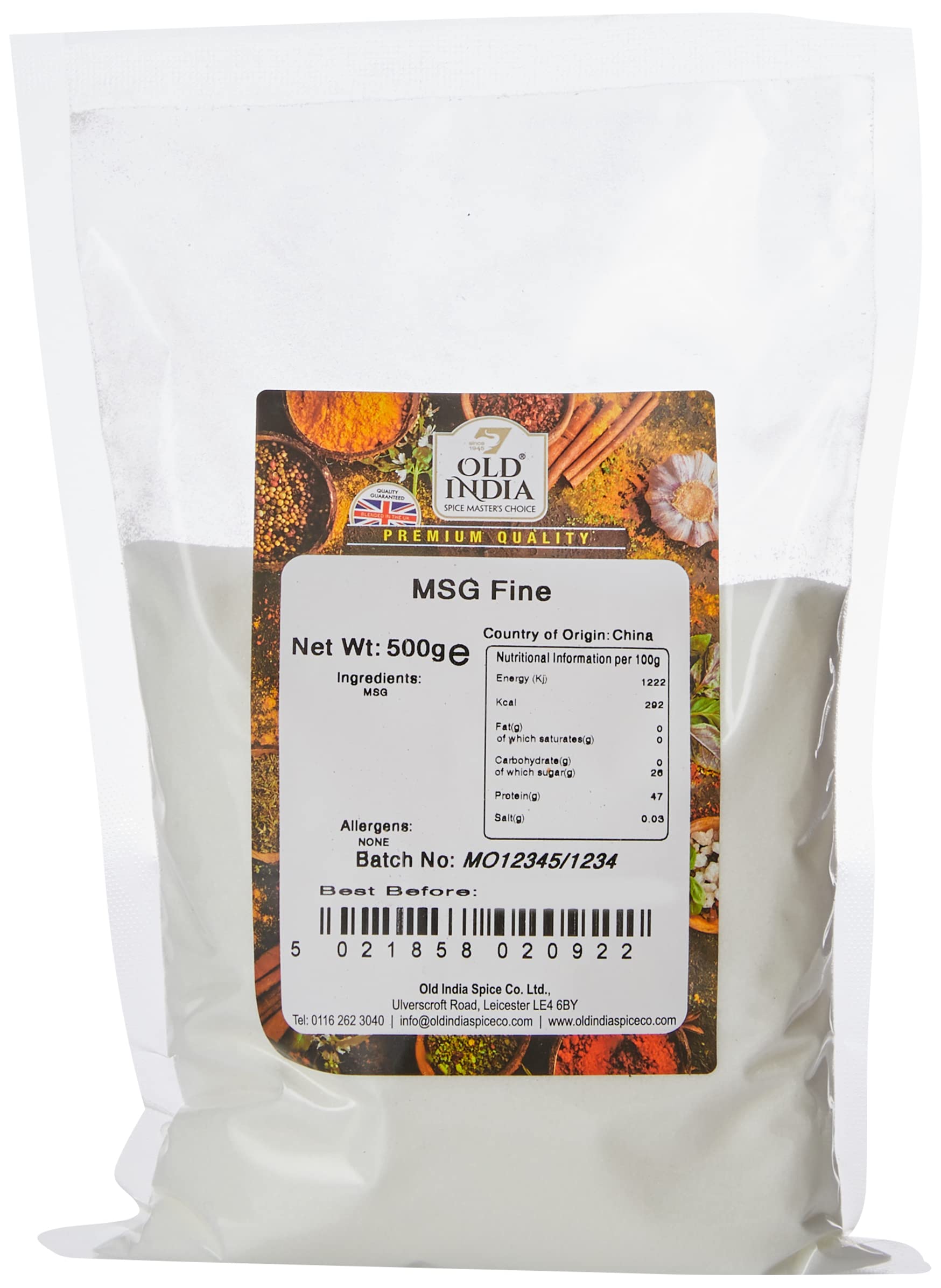 Old India MSG Fine Powder - 500g Natural Additive Free Seasoning 1