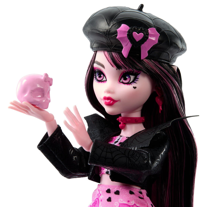 Monster High Draculaura Fearbook Doll - Movie Club Playset with Varsity Jacket & Accessories