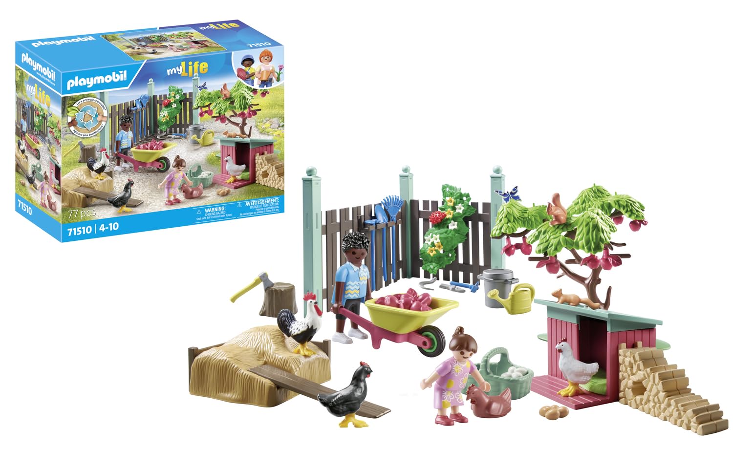Playmobil Little Chicken Farm Playset - Nature-Inspired Living | Ages 4+ | 77 Pieces