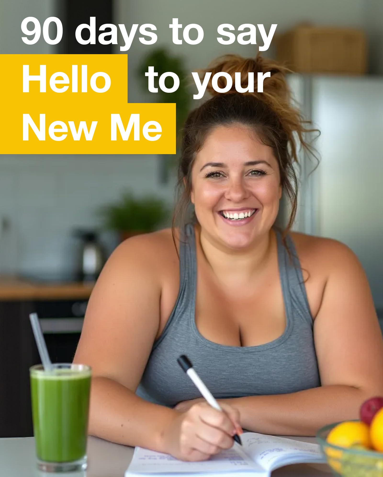 Happy Books Hub Hello New Me: 90-Day Food and Exercise Journal | Daily Meal and Activity Tracker | Paperback 2