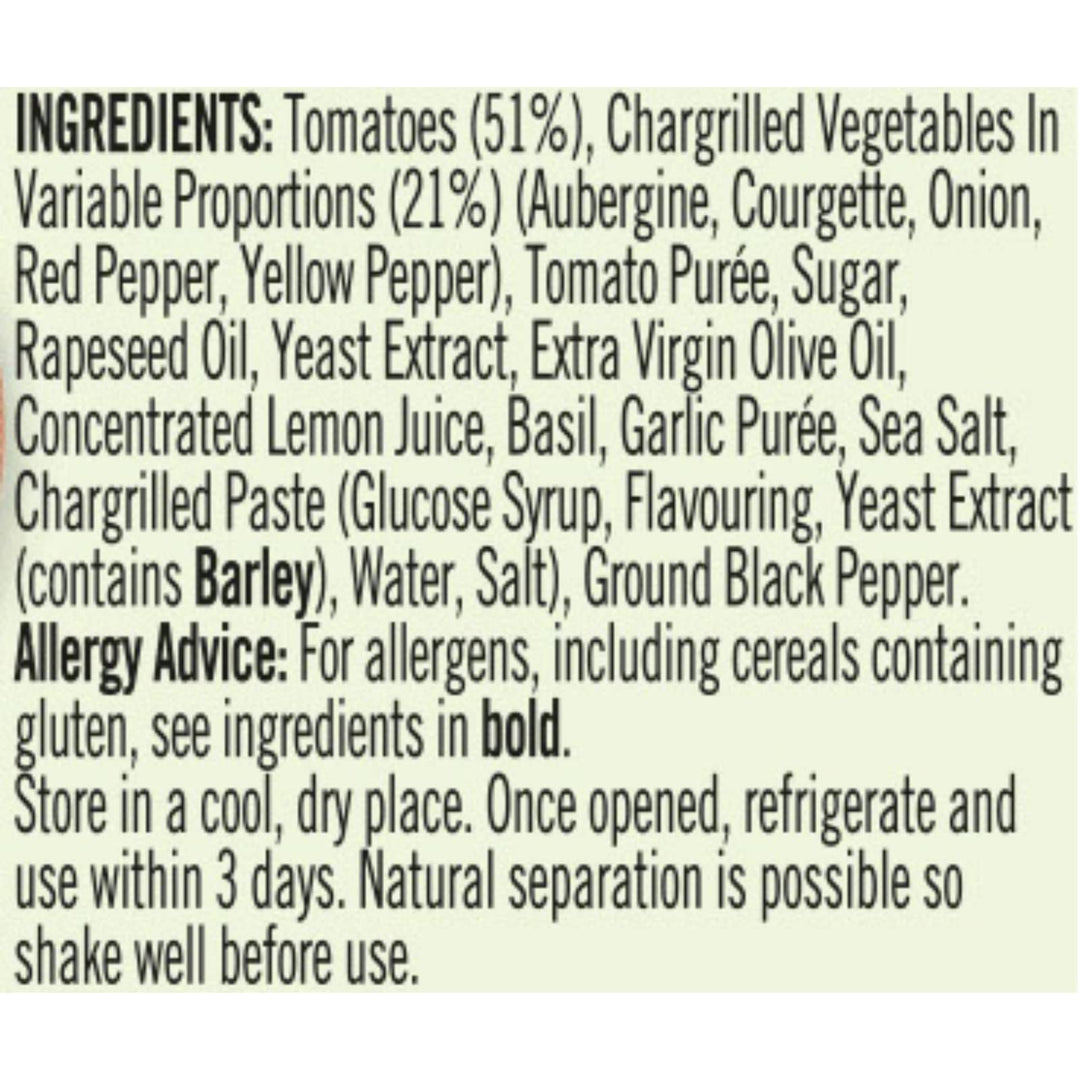 Loyd Grossman Italian Tomato & Chargrilled Vegetables Sauce – 350g