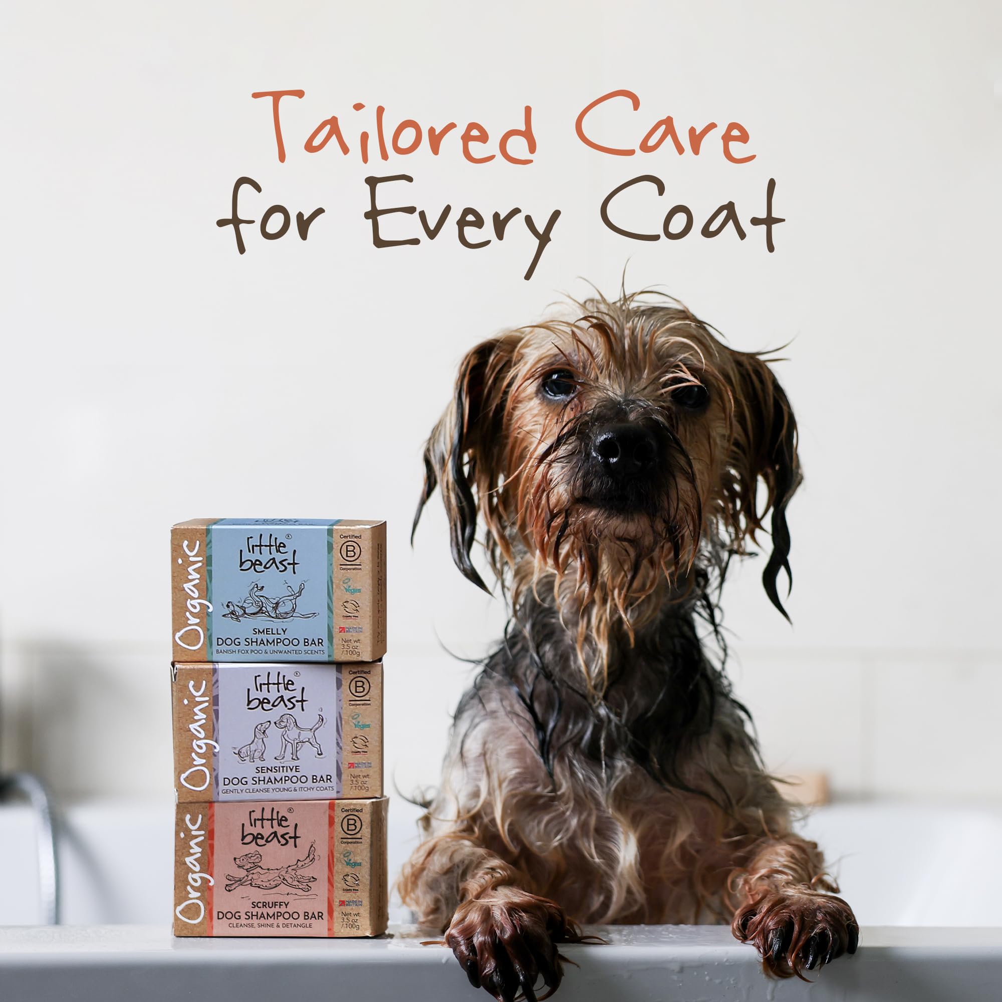 LITTLE BEAST Scruffy Dog Shampoo Bar - Detangles & Deeply Conditions | Citrus Scent | 100g 4