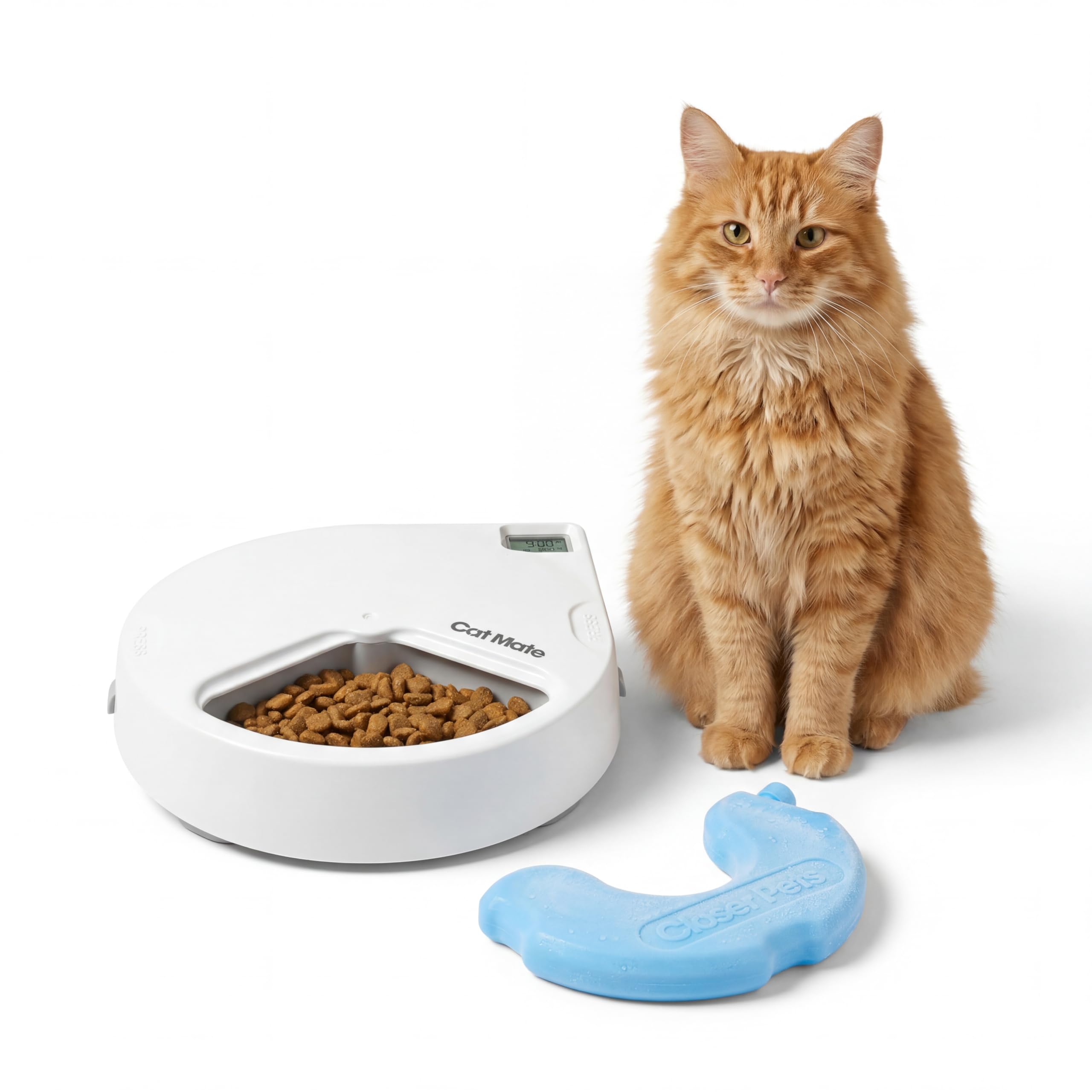 Cat Mate C300 Automatic Pet Feeder - 3 Meal Carousel for Wet/Dry Food | Digital Timer