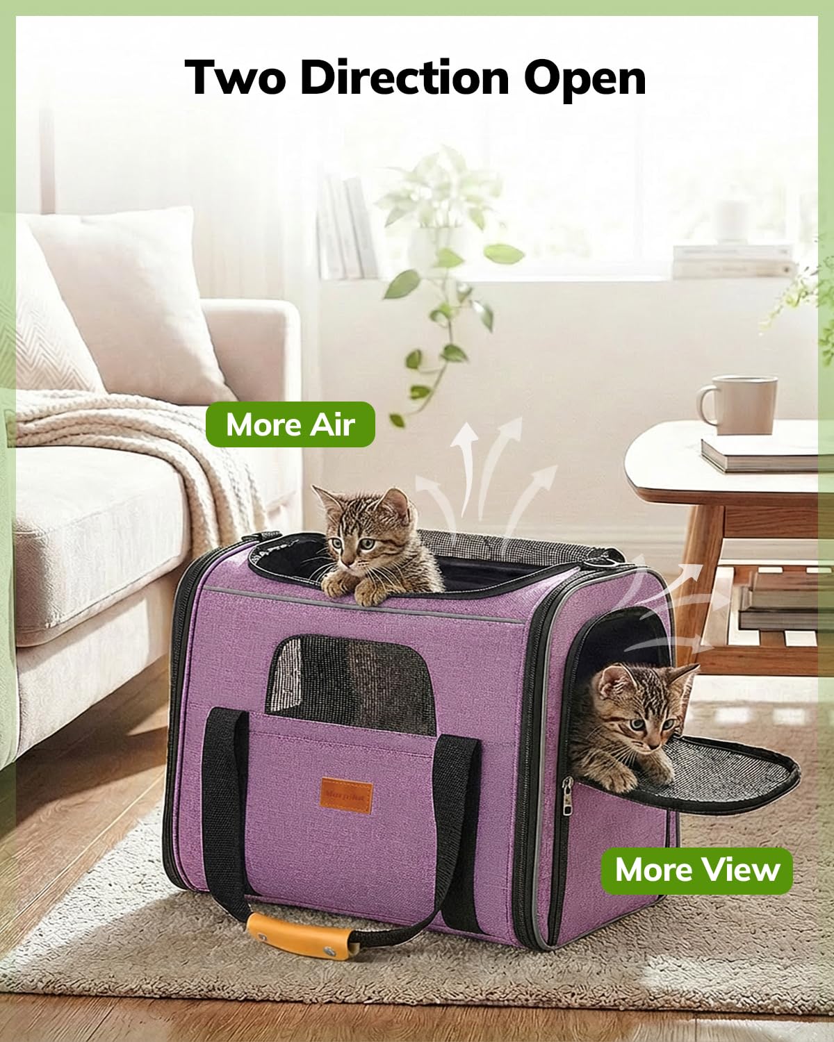 morpilot Airline Approved Soft-Sided Pet Carrier - Pink | Up to 7kg/15 lbs | 44cm L 8