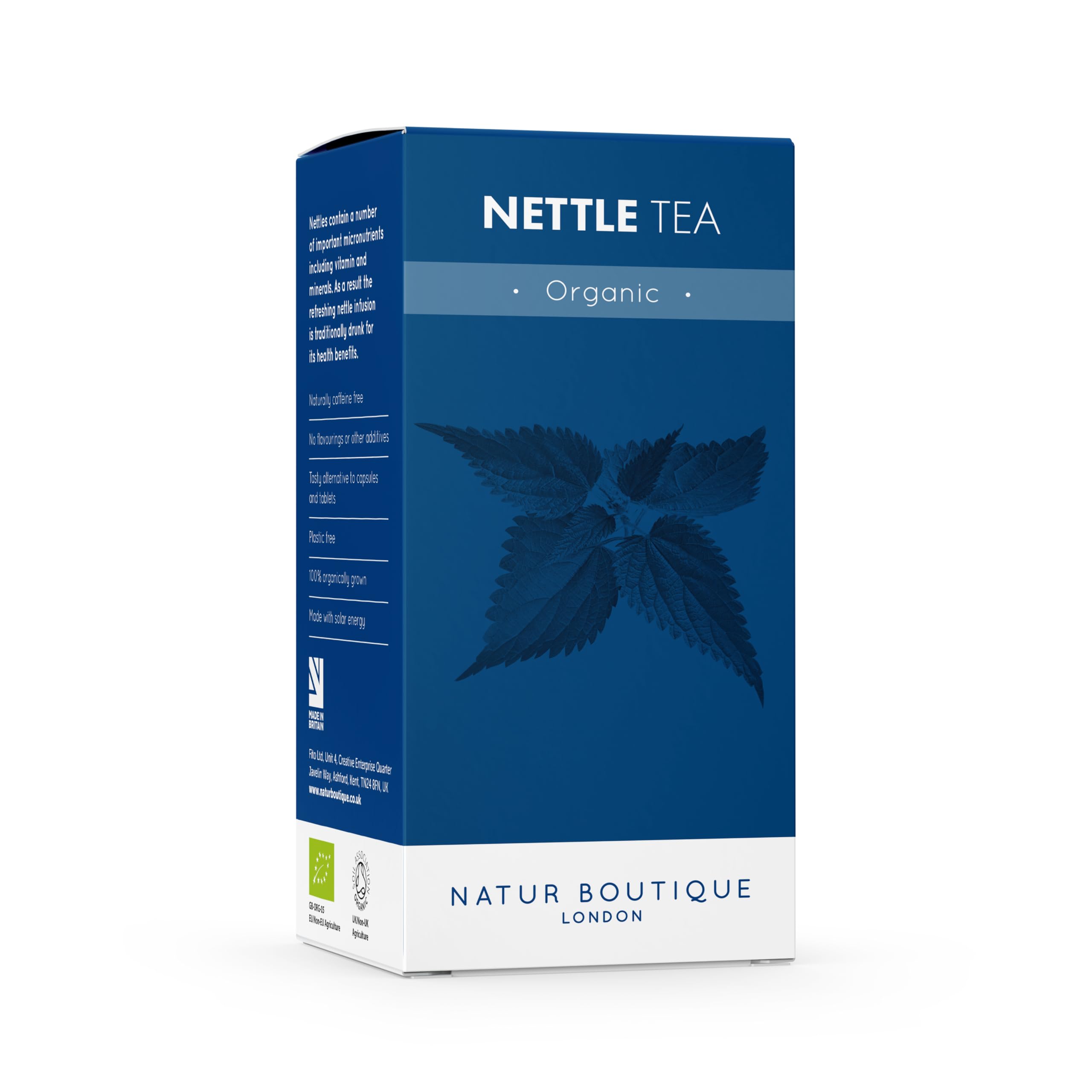 Organic Nettle Tea, 20 Biodegradable Teabags, Plastic-Free Herbal Infusion 1