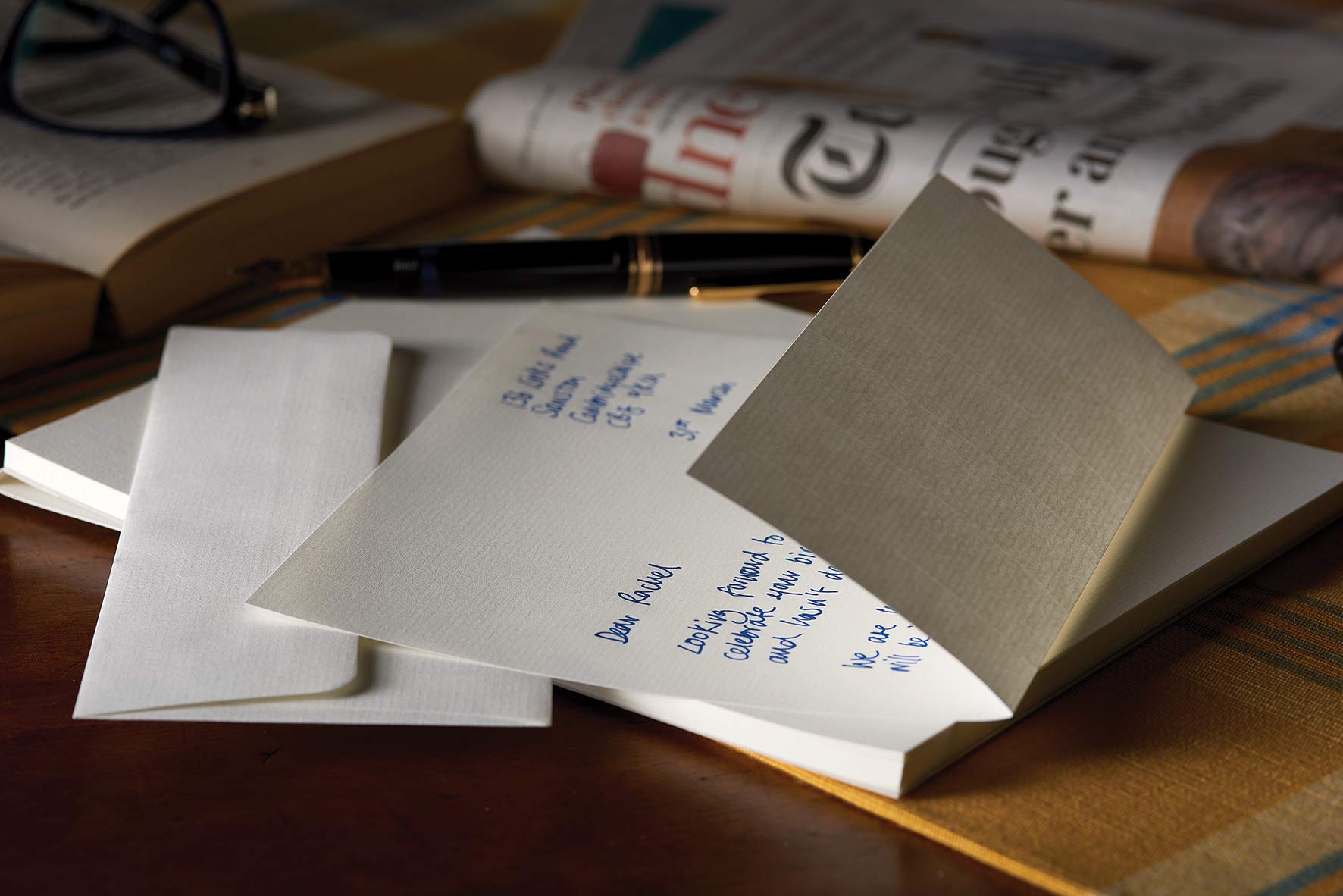 THREE CANDLESTICKS Luxury Writing Paper - A5 White Pad, 50 Sheets | Translucent Finish 4