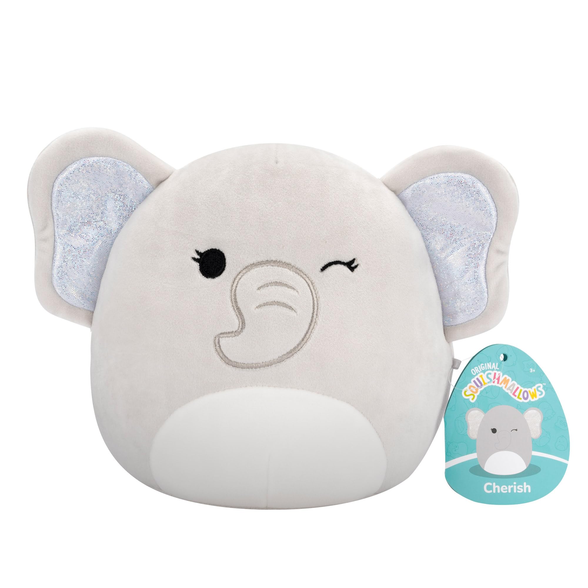 Squishmallows Cherish the Winking Grey Elephant - 7.5 Inch Plush Collectible 3