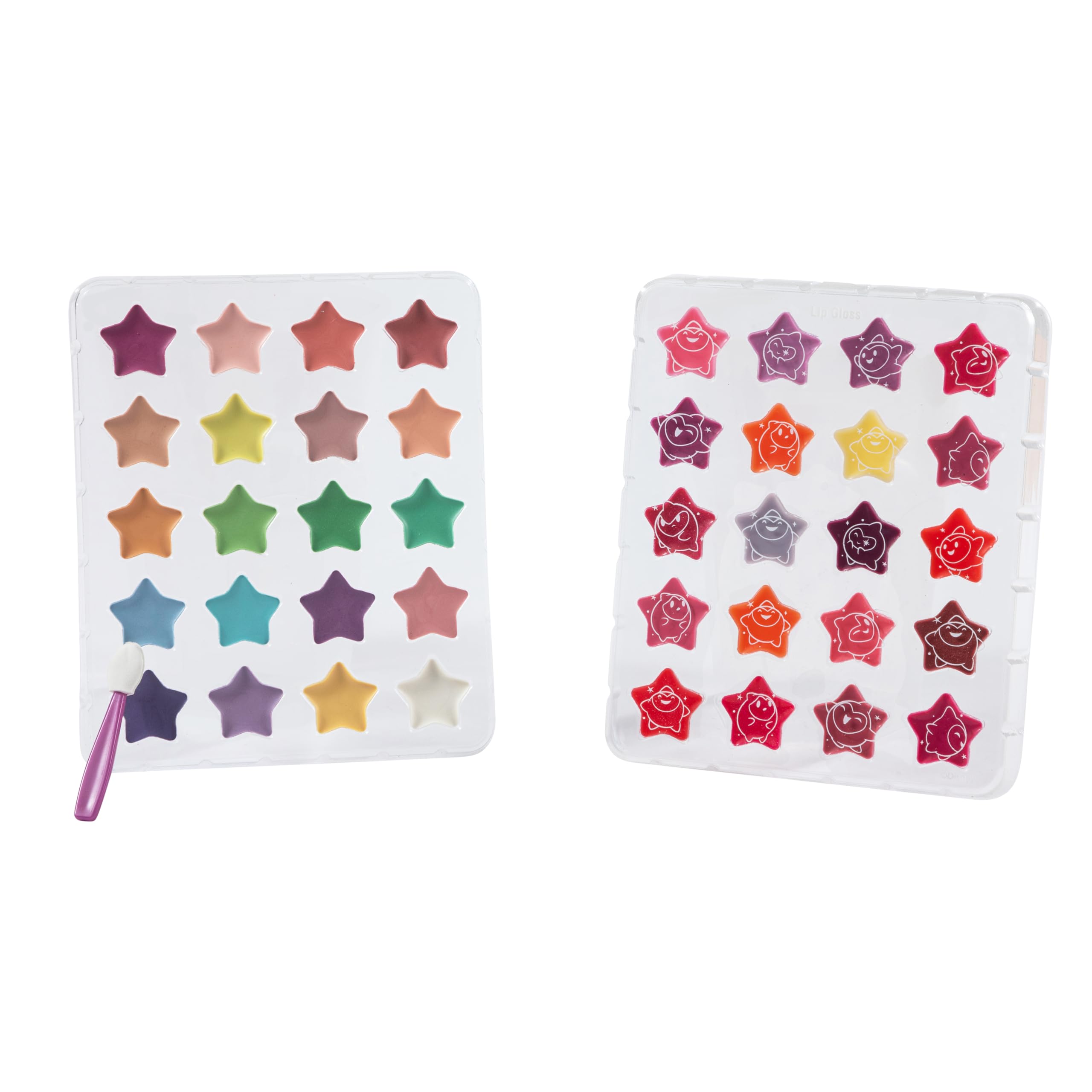 Lip Smacker Disney Wish Makeup Traincase for Kids, Multicolor Plastic Cosmetic Case with 20 Lip Glosses, 20 Eyeshadows, 2 Nail Polishes & Accessories 14