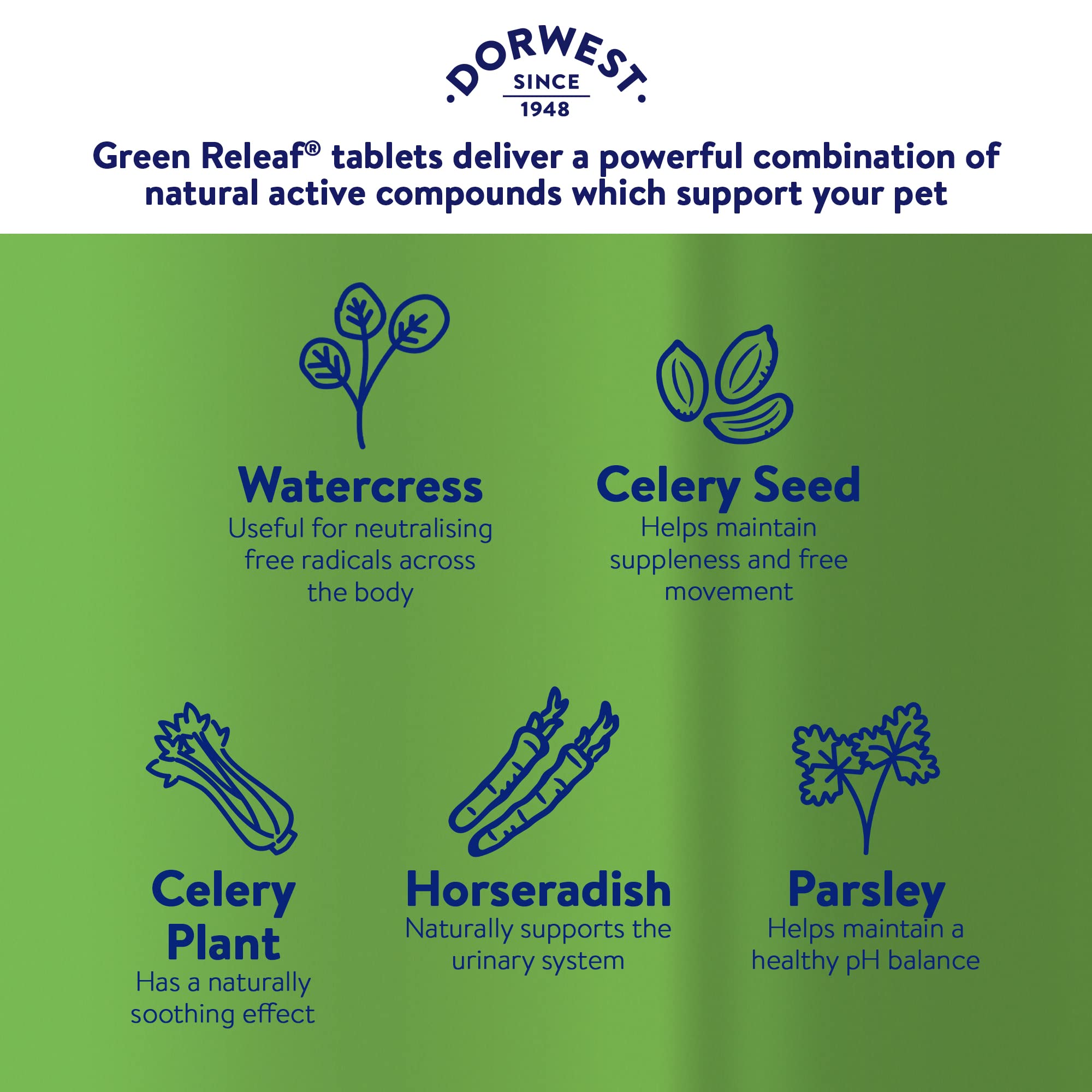 DORWEST HERBS Green Releaf Tablets - Natural Support for Skin, Joints & Urinary System | 200 Tablets 5